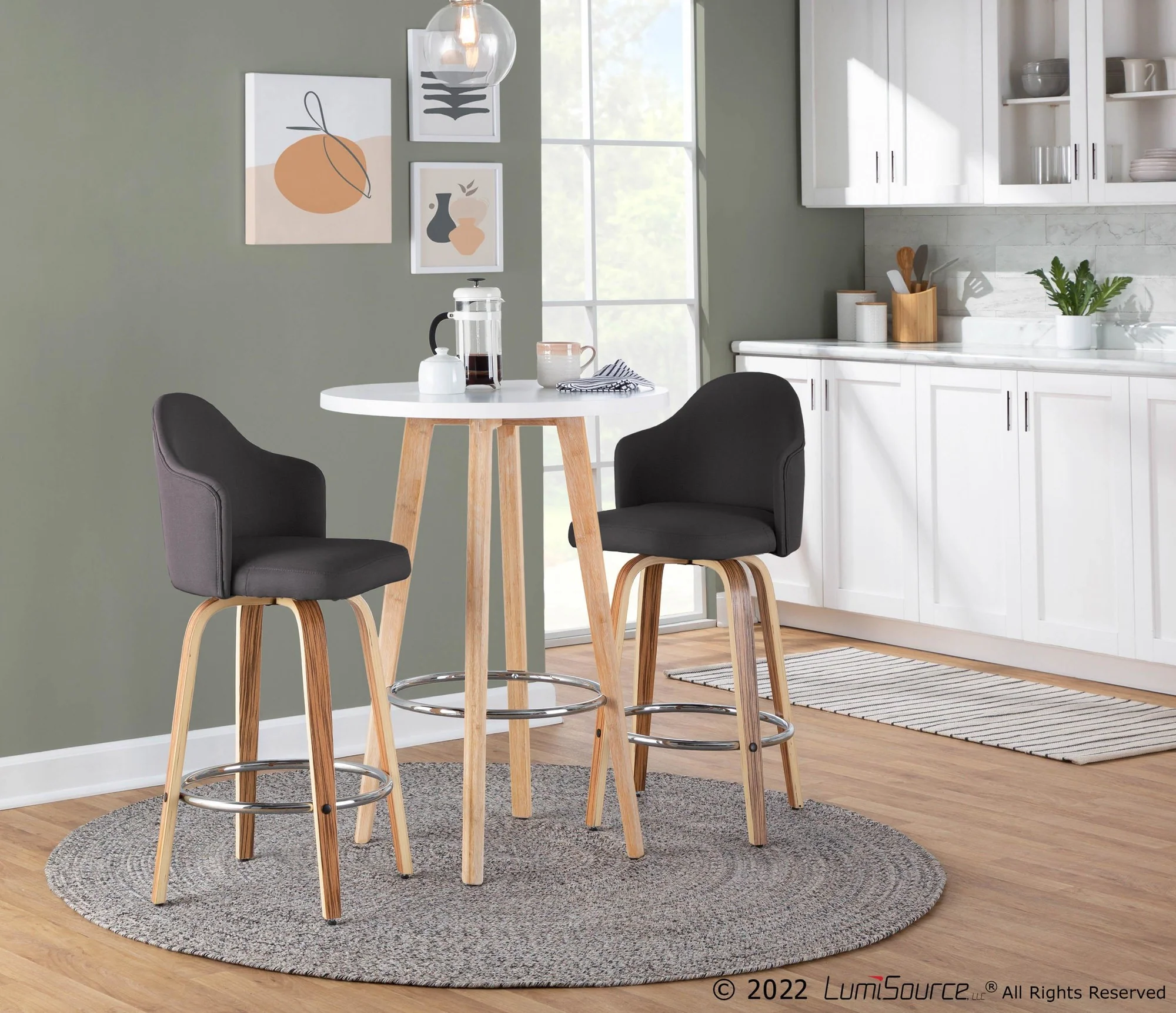 Ahoy Counter Stool - Set of 2 Gray By LumiSource - B26-AHOYUPGRT-R2 ZBCHAR2 - Image 5