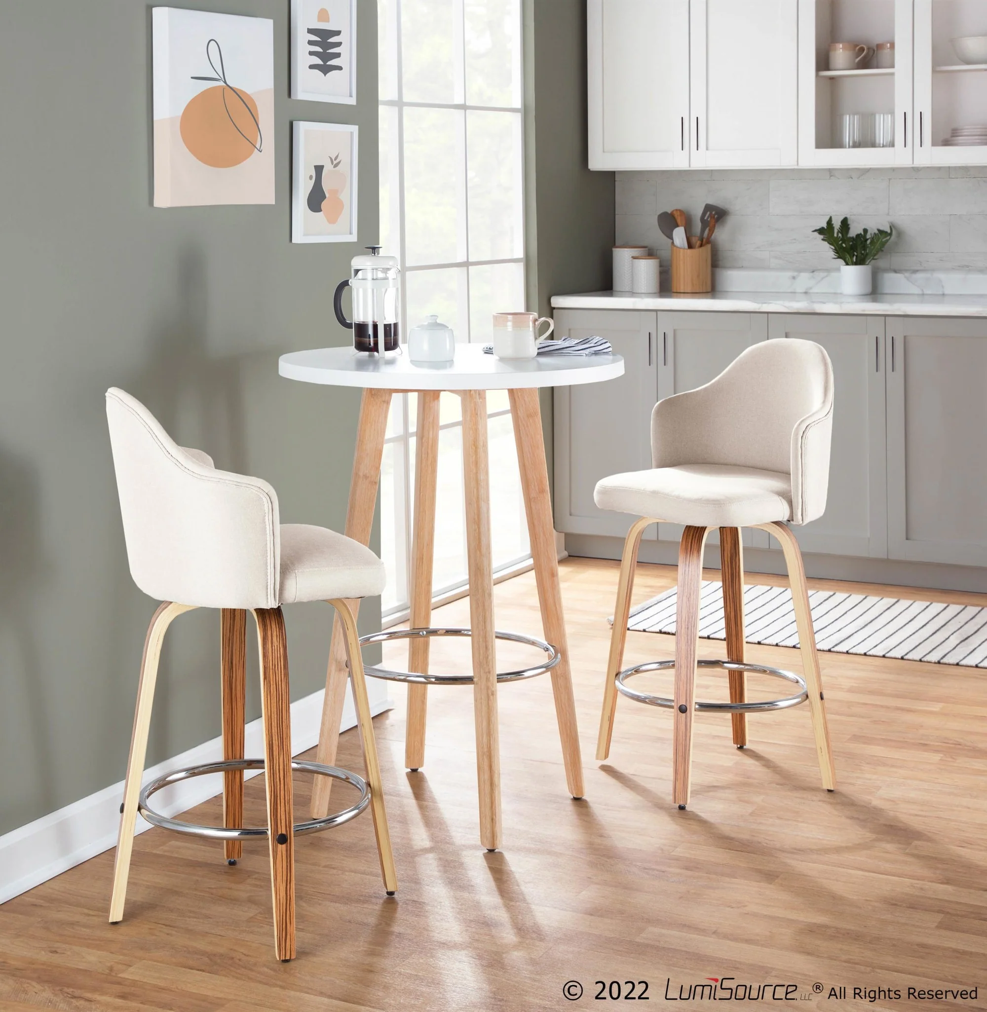 Ahoy Counter Stool - Set of 2 Cream By LumiSource - B26-AHOYUPGRT-R2 ZBCR2 - Image 4