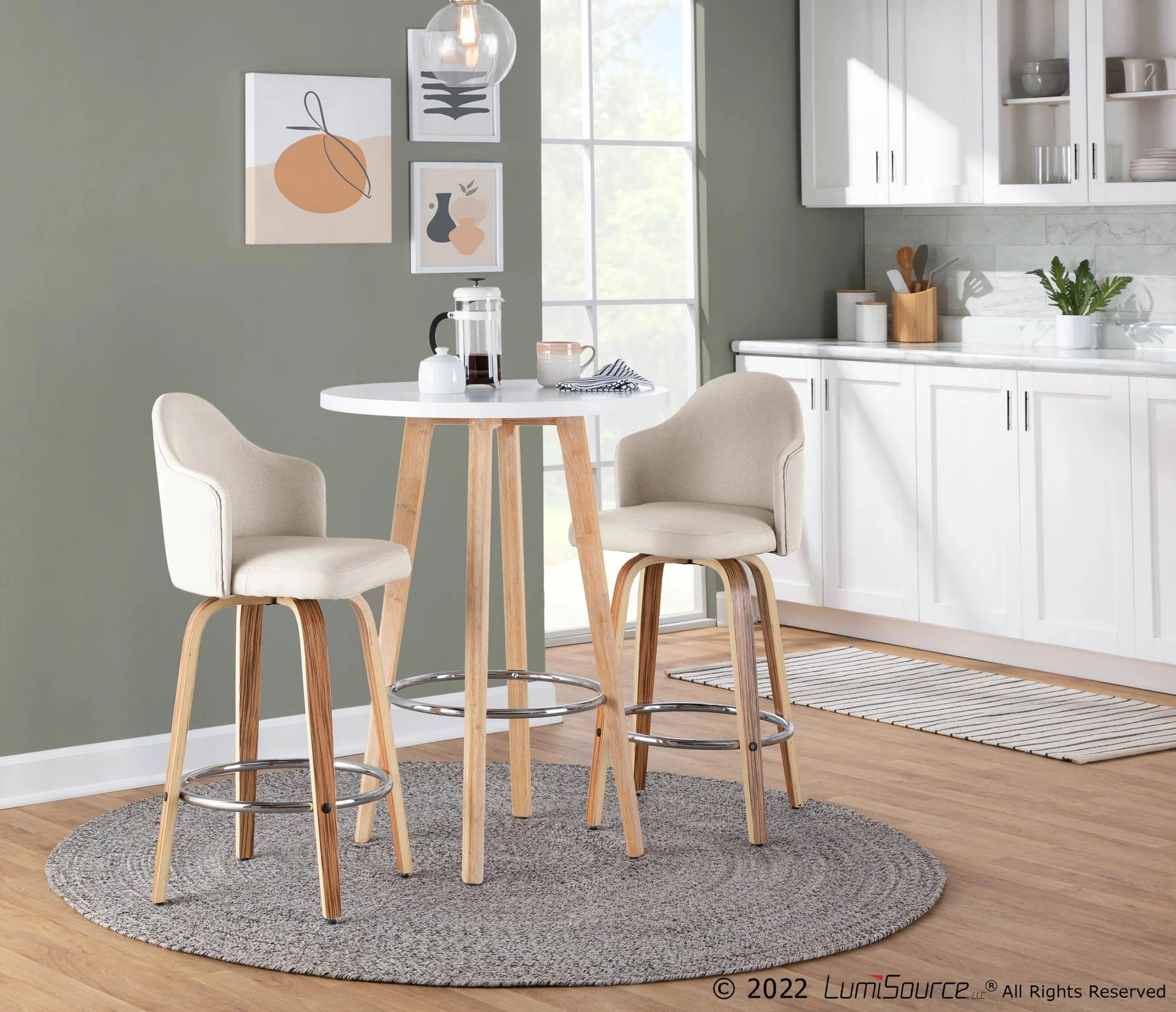 Ahoy Counter Stool - Set of 2 Cream By LumiSource - B26-AHOYUPGRT-R2 ZBCR2 - Image 5
