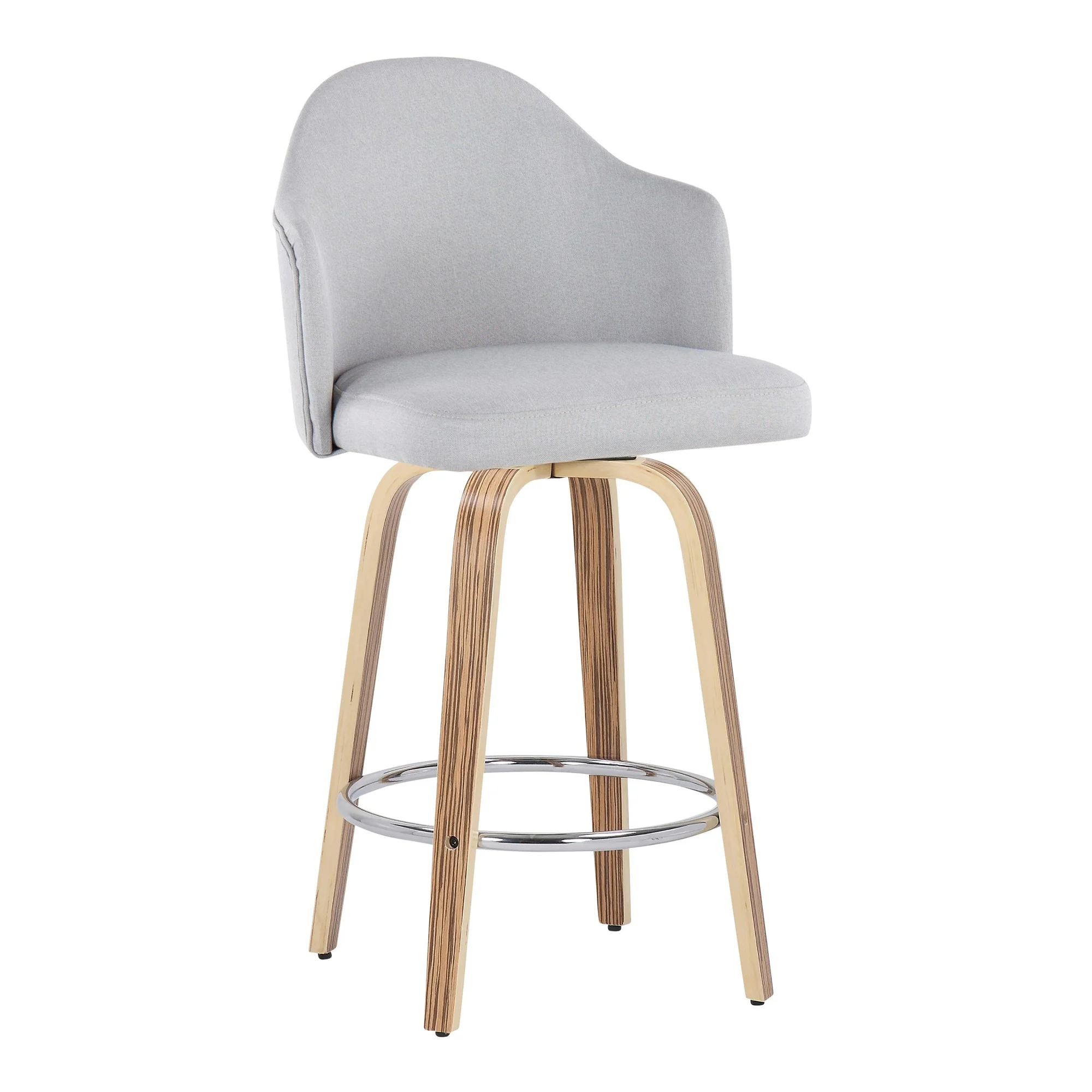 Ahoy Counter Stool - Set of 2 Gray By LumiSource - B26-AHOYUPGRT-R2 ZBLGY2 - Image 6