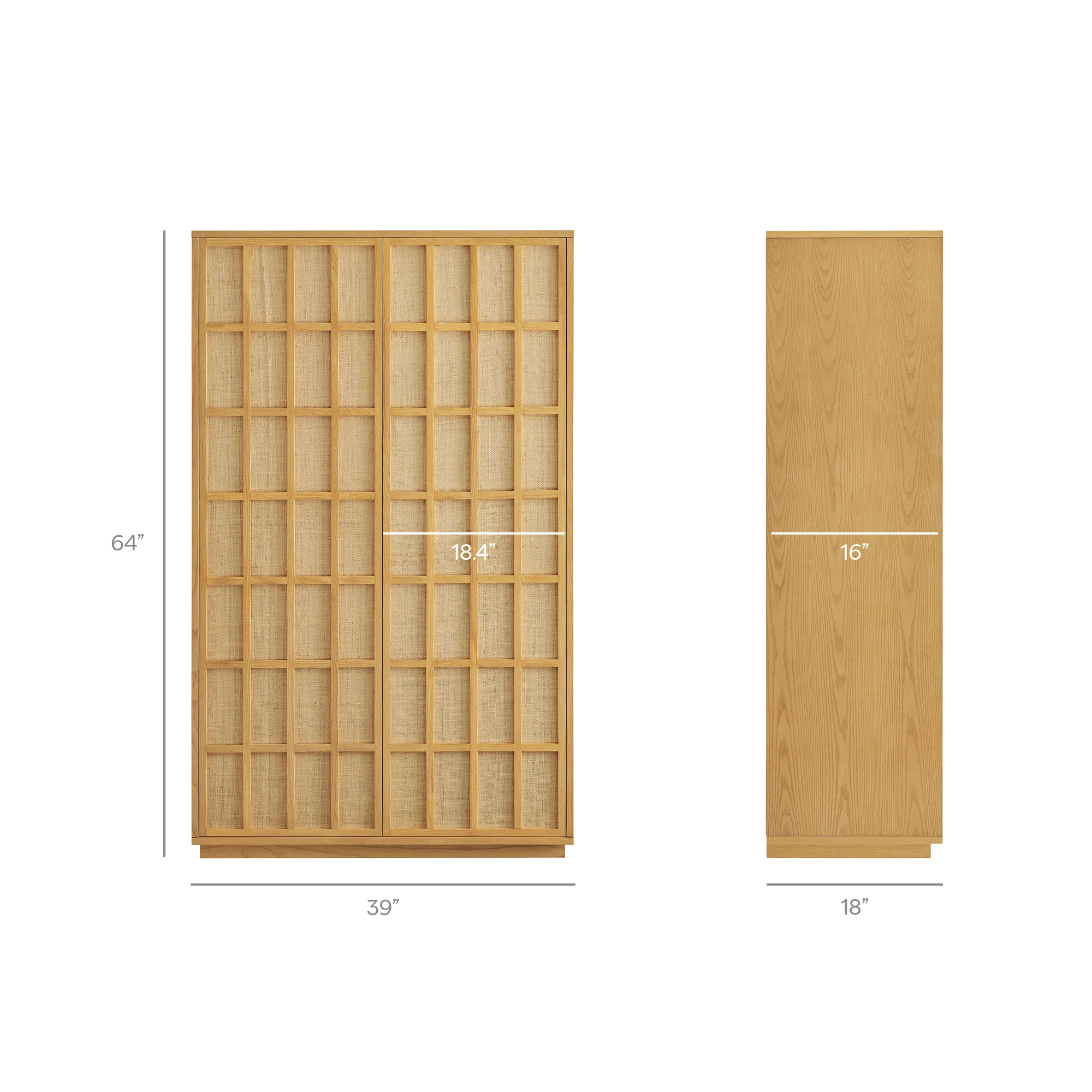 Aiko 64 Inch Tall Japandi Storage Cabinet by Modway - Image 9