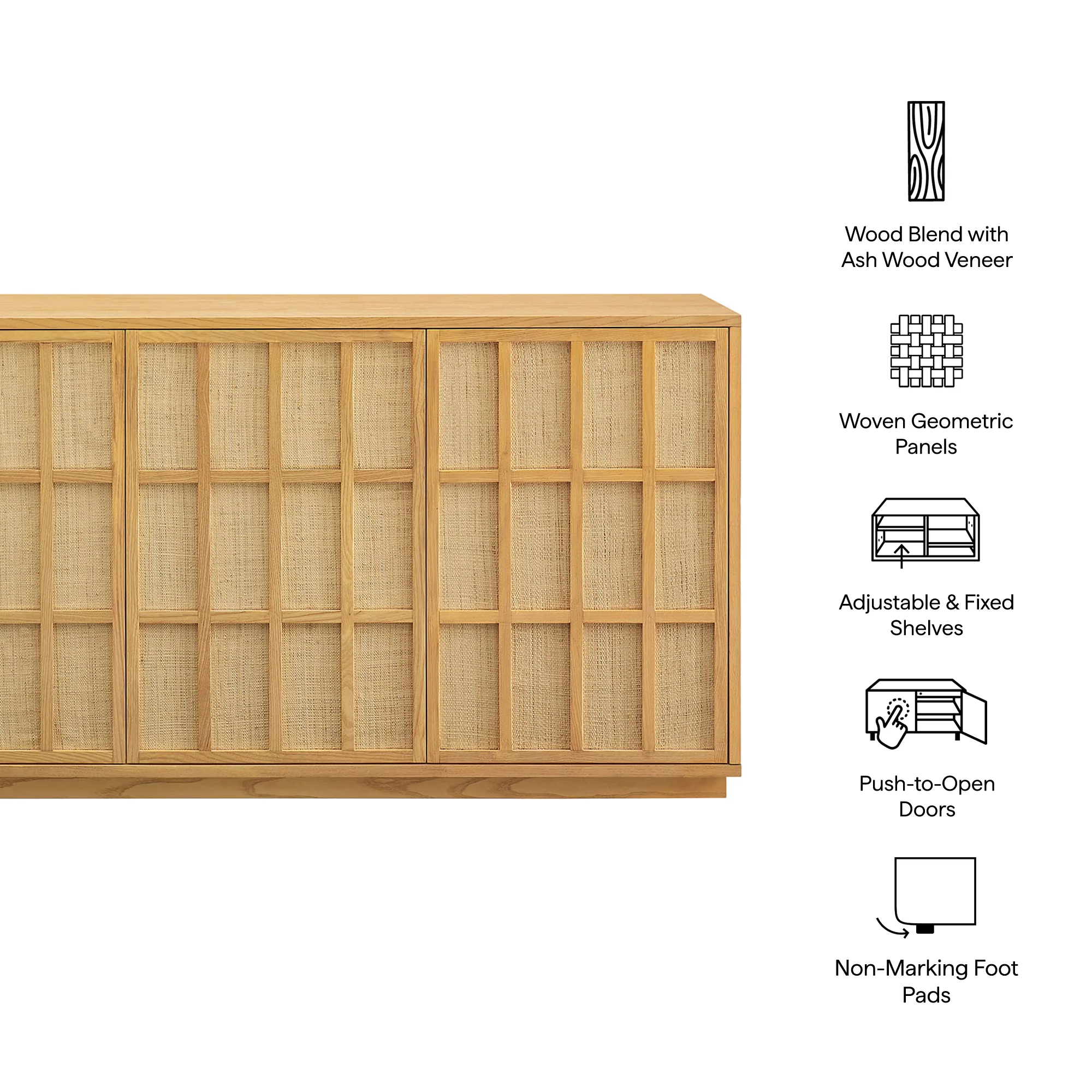 Aiko 76 Inch Japandi Sideboard by Modway - Image 8