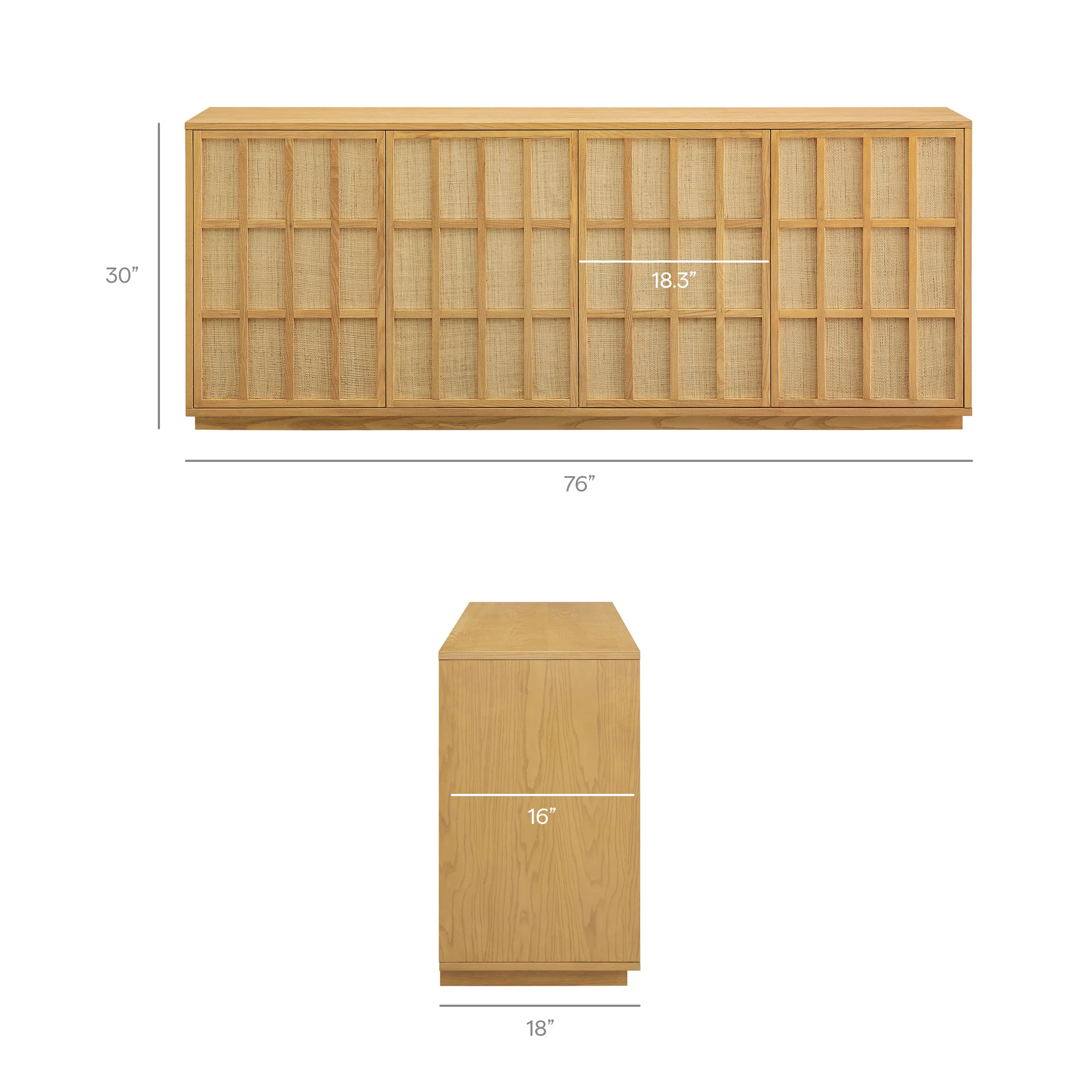Aiko 76 Inch Japandi Sideboard by Modway - Image 9