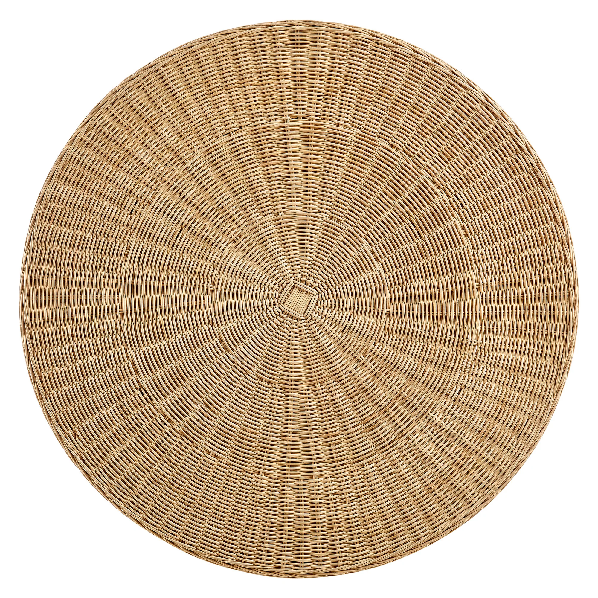 Ainsley 32 Inch Round Natural Rattan Coffee Table by Modway - Image 4