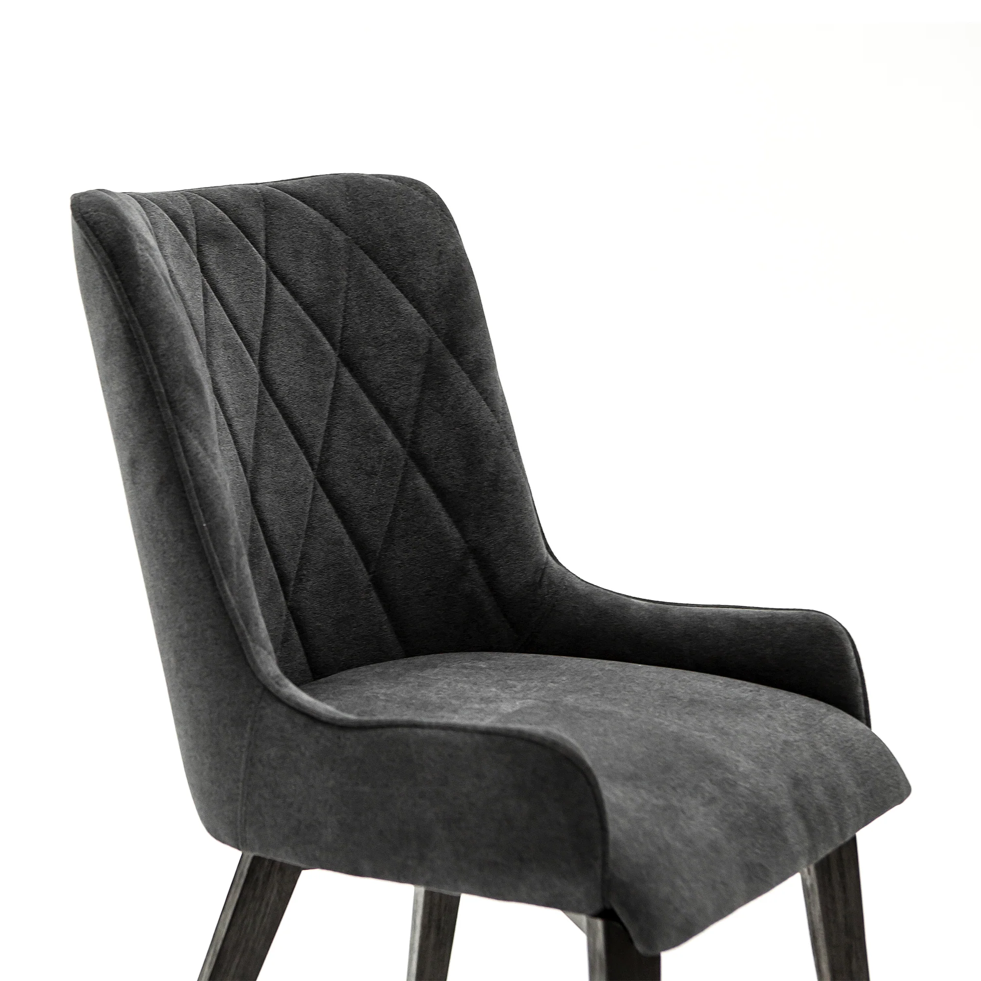 Alana Charcoal Upholstered Dining Chair - Set of 2 By Armen Living - Image 4
