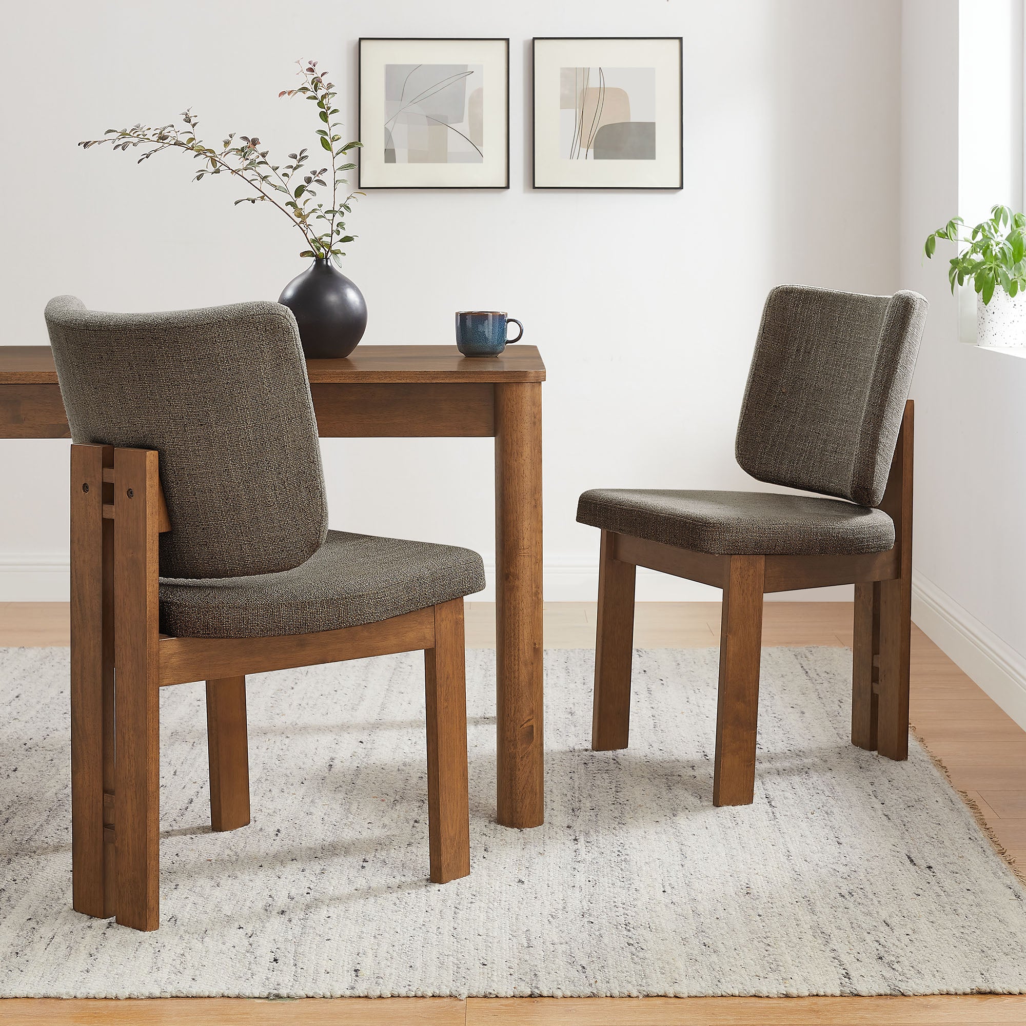 Alba Armless Upholstered Dining Chairs Set Of 2 by Modway - Image 18