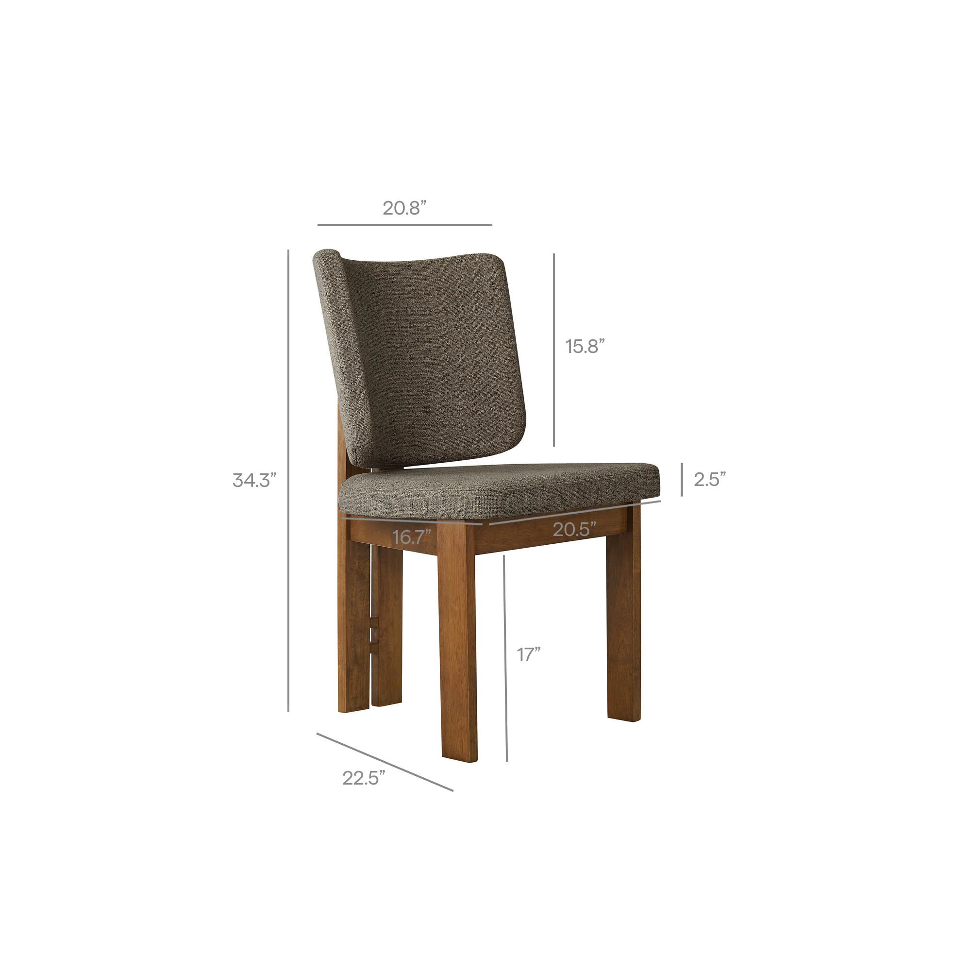 Alba Armless Upholstered Dining Chairs Set Of 2 by Modway - Image 20