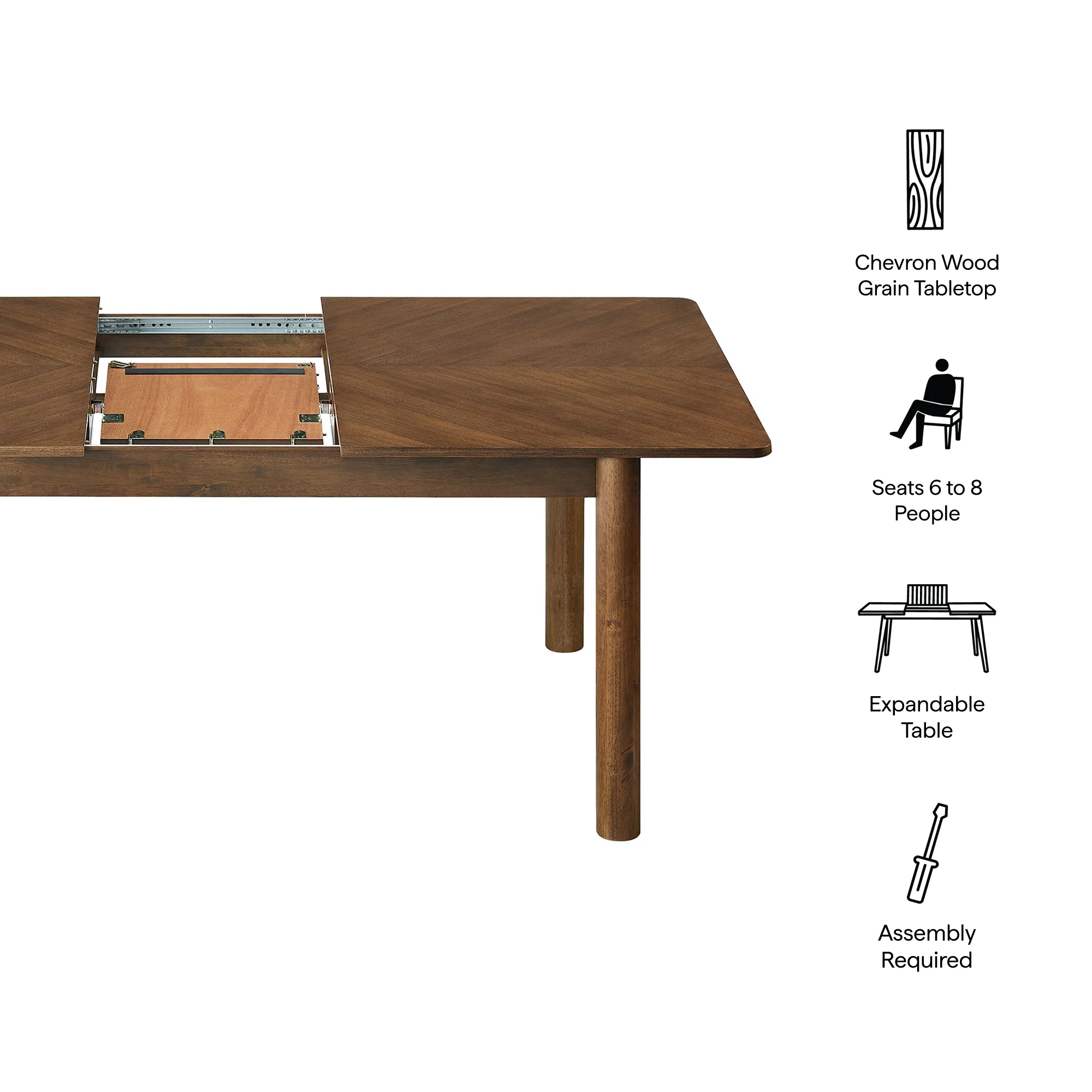Alba Extendable Dining Table by Modway - Image 22