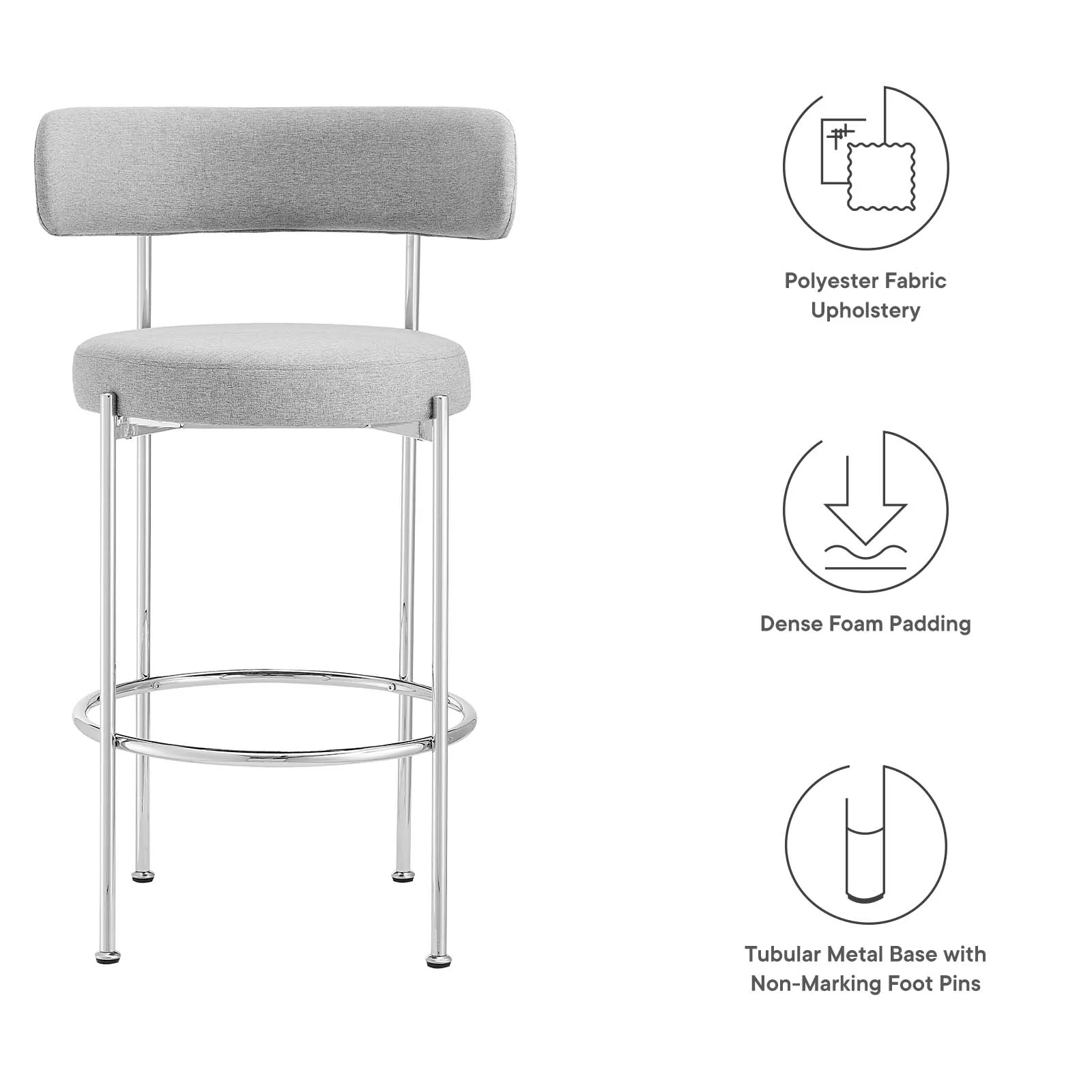 Albie Fabric Bar Stools - Set of 2 By Modway - EEI-6521 - Image 14
