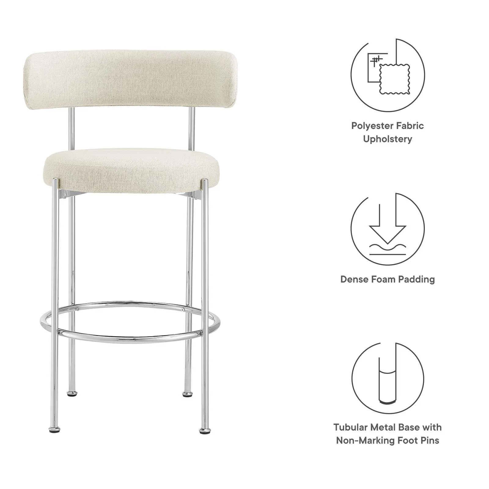 Albie Fabric Bar Stools - Set of 2 By Modway - EEI-6521 - Image 6