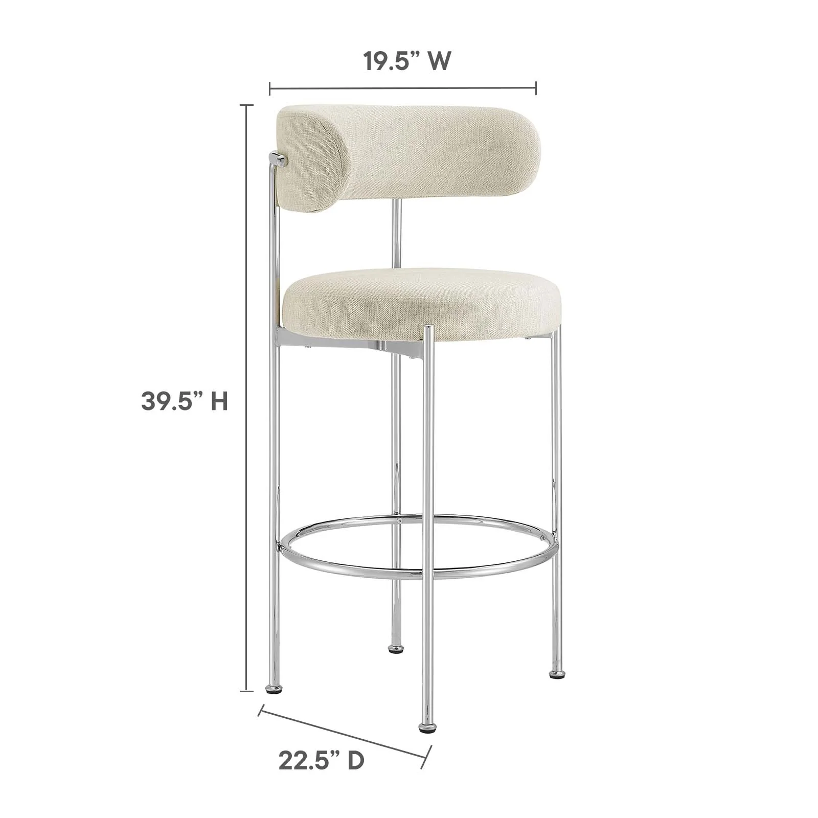 Albie Fabric Bar Stools - Set of 2 By Modway - EEI-6521 - Image 7