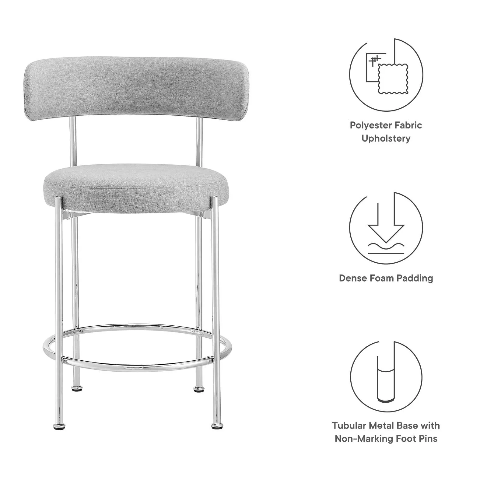 Albie Fabric Counter Stools - Set of 2 By Modway - EEI-6519 - Image 14