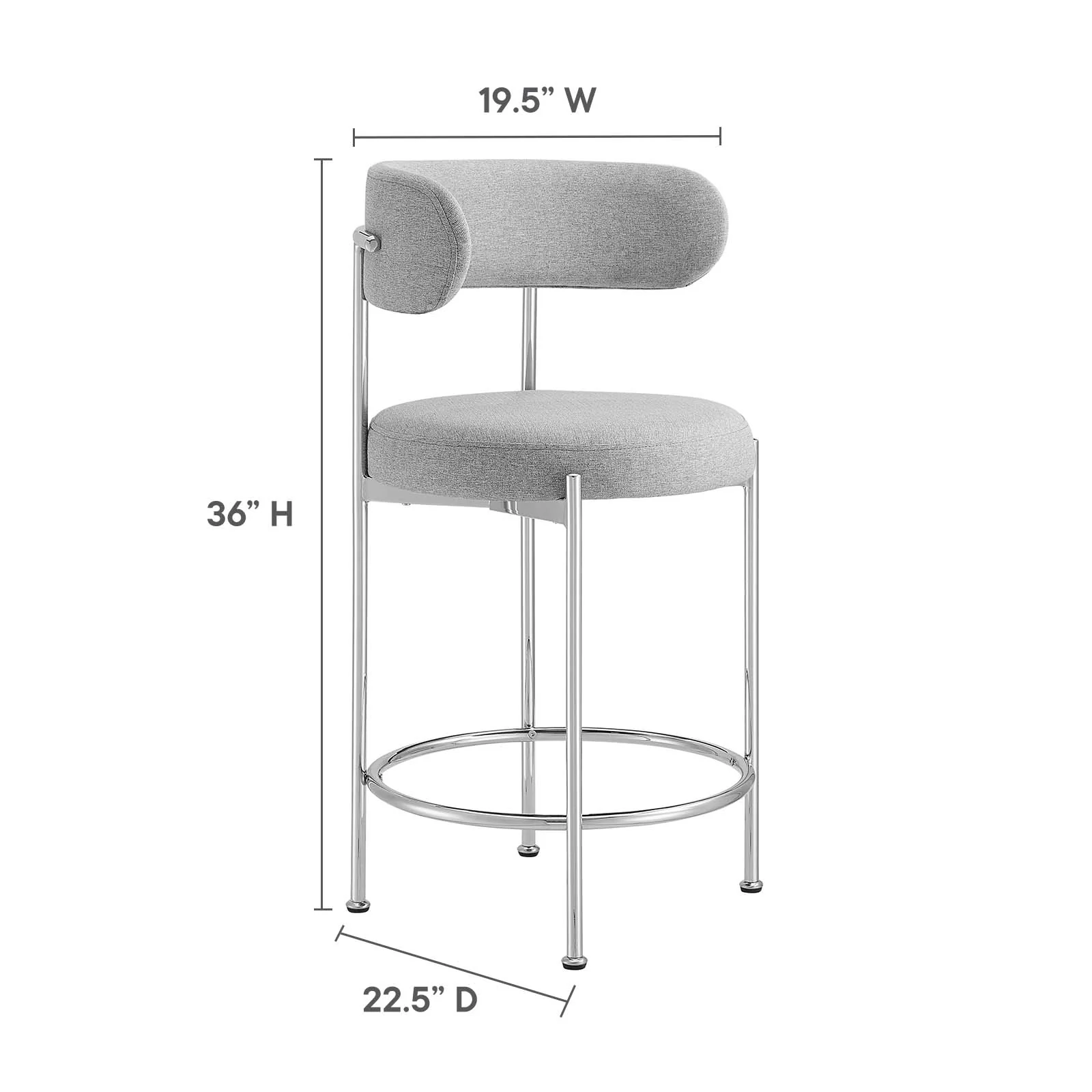 Albie Fabric Counter Stools - Set of 2 By Modway - EEI-6519 - Image 15