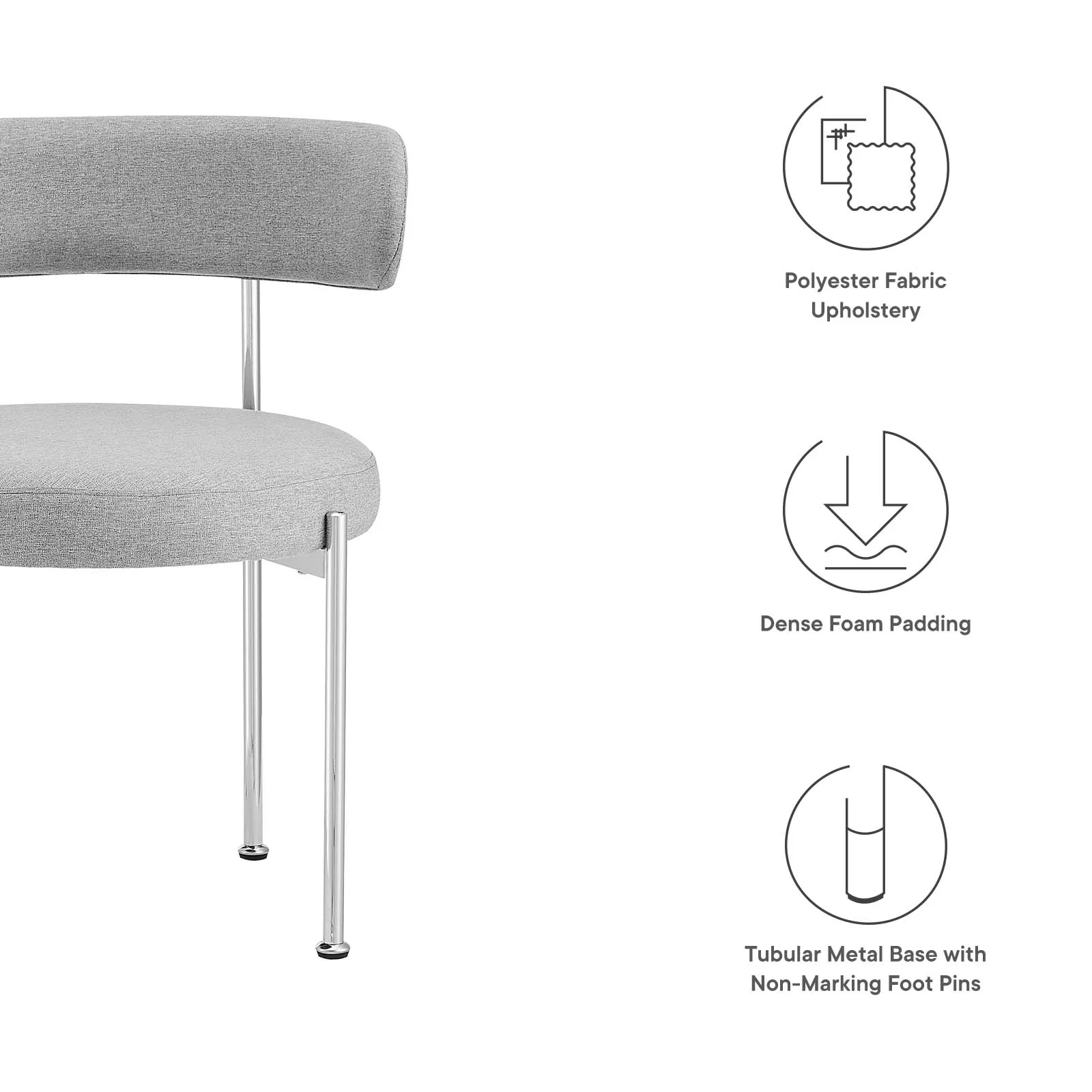 Albie Fabric Dining Chairs - Set of 2 By Modway - EEI-6517 - Image 14
