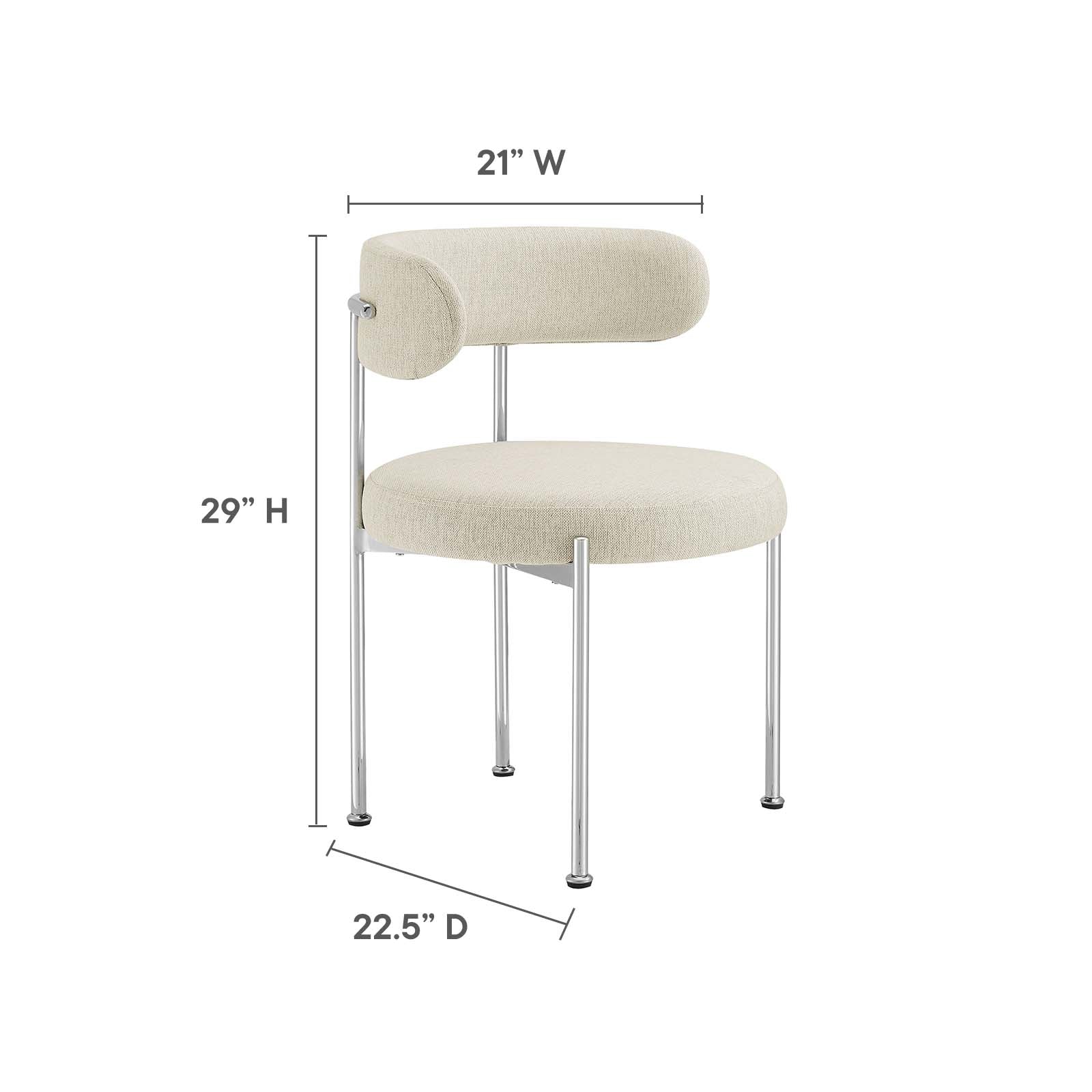 Albie Fabric Dining Chairs - Set of 2 By Modway - EEI-6517 - Image 7