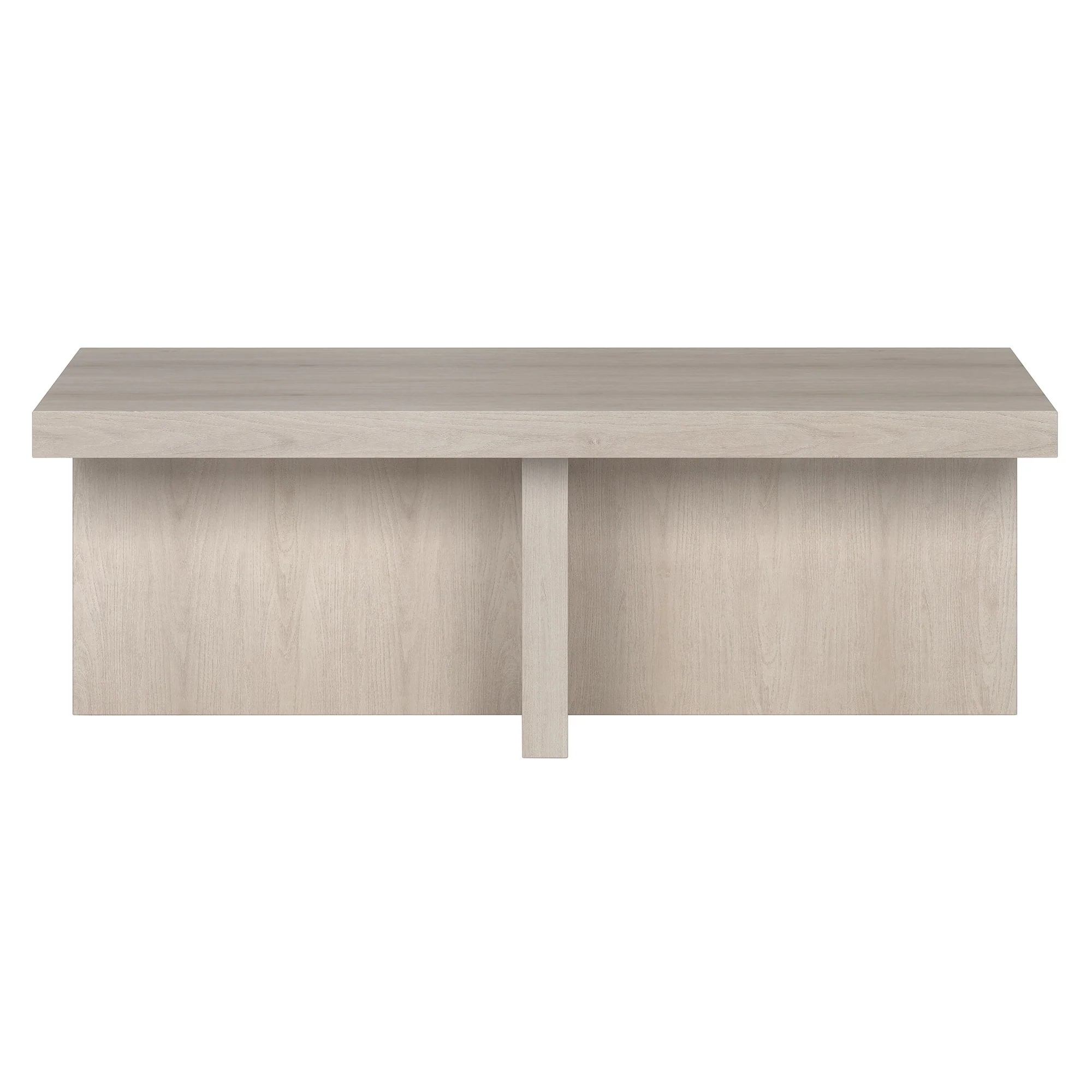 Alder White Wood Coffee Table By Homeroots - Image 3