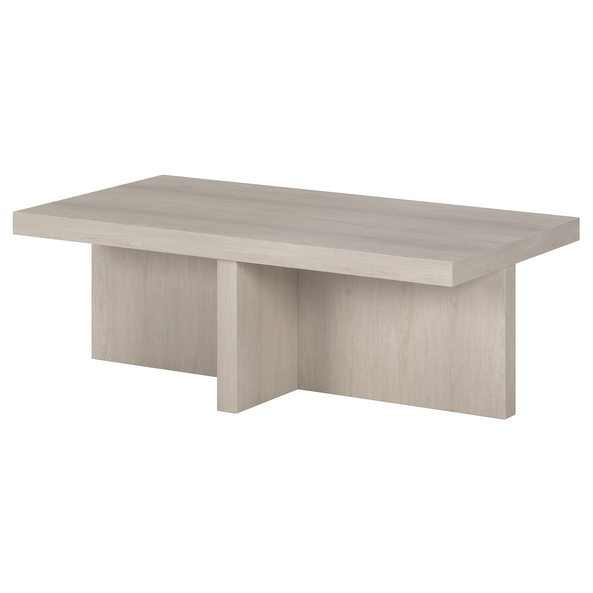 Alder White Wood Coffee Table By Homeroots - Image 4