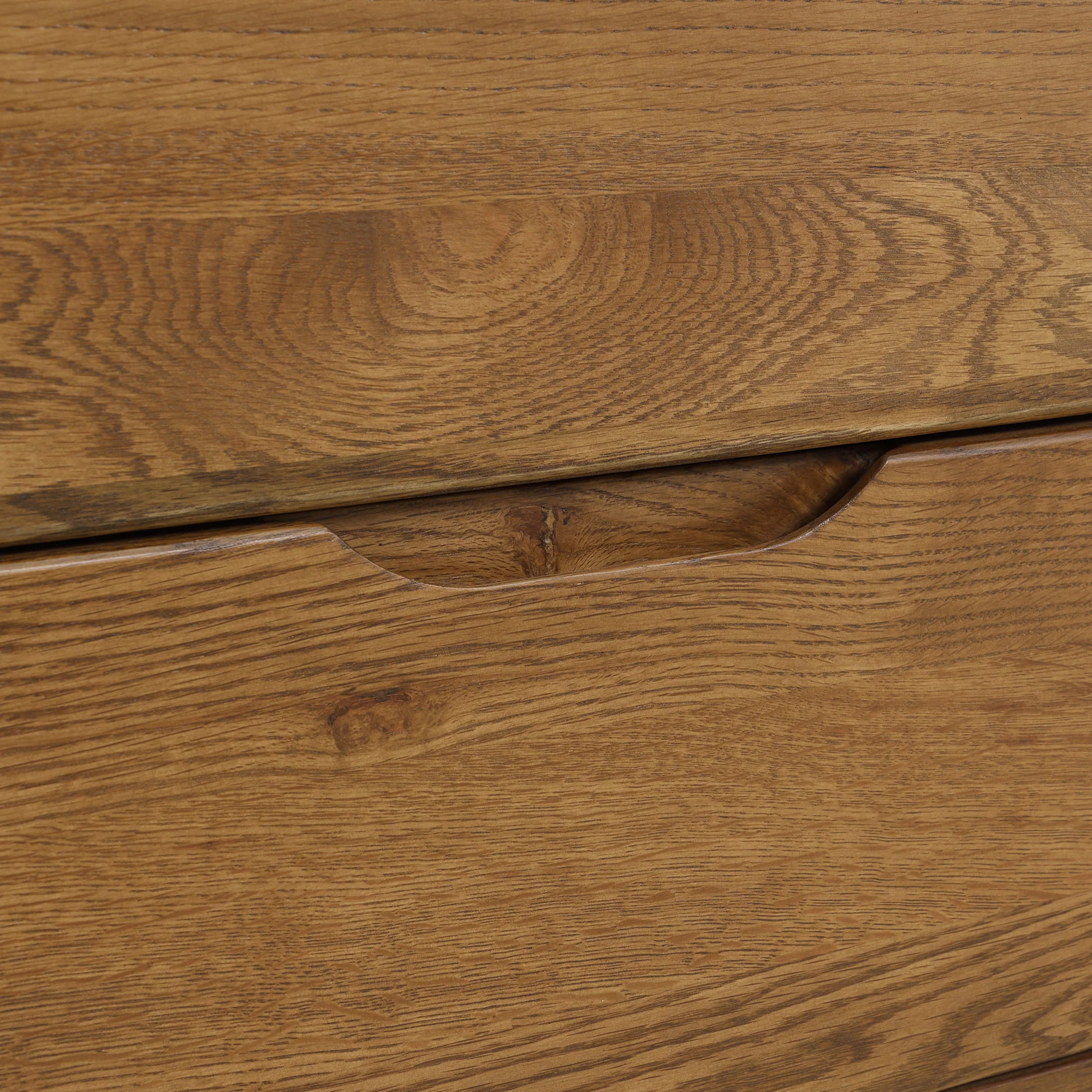 Aldo 4 Drawer Dresser in Brown Oak Wood with Black Metal Legs By Armen Living - Image 8