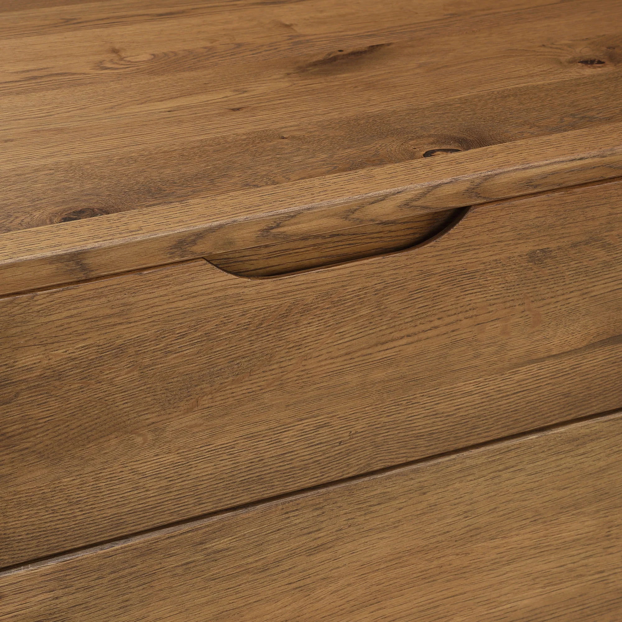 Aldo Brown Oak Sideboard Buffet Cabinet in Brown Oak Wood with Black Metal Legs By Armen Living - Image 7