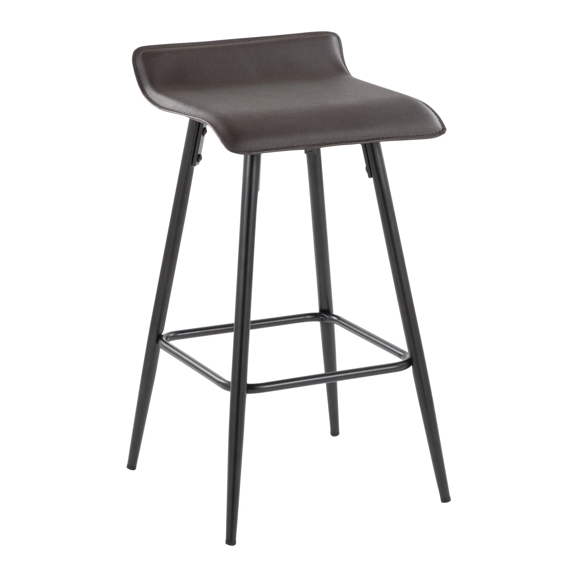 Ale Fixed Height Counter Stool - Set of 2 Gray By LumiSource - Image 13