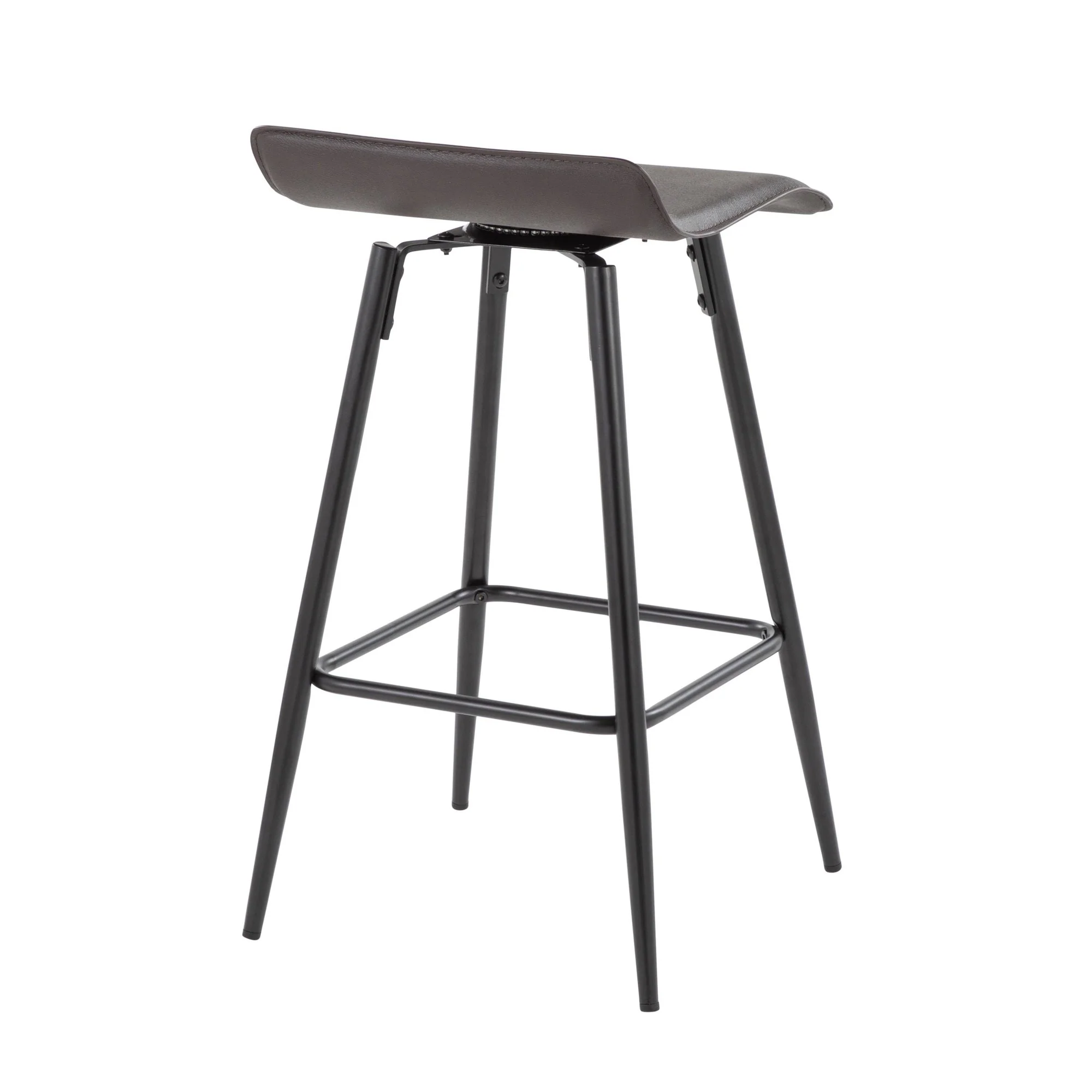 Ale Fixed Height Counter Stool - Set of 2 Gray By LumiSource - Image 15