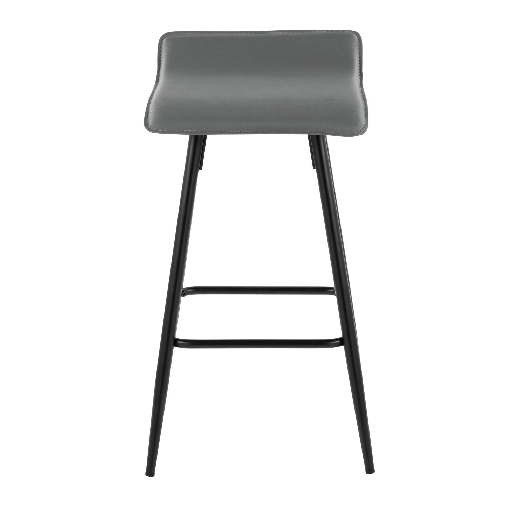 Ale Fixed Height Counter Stool - Set of 2 Gray By LumiSource - Image 2