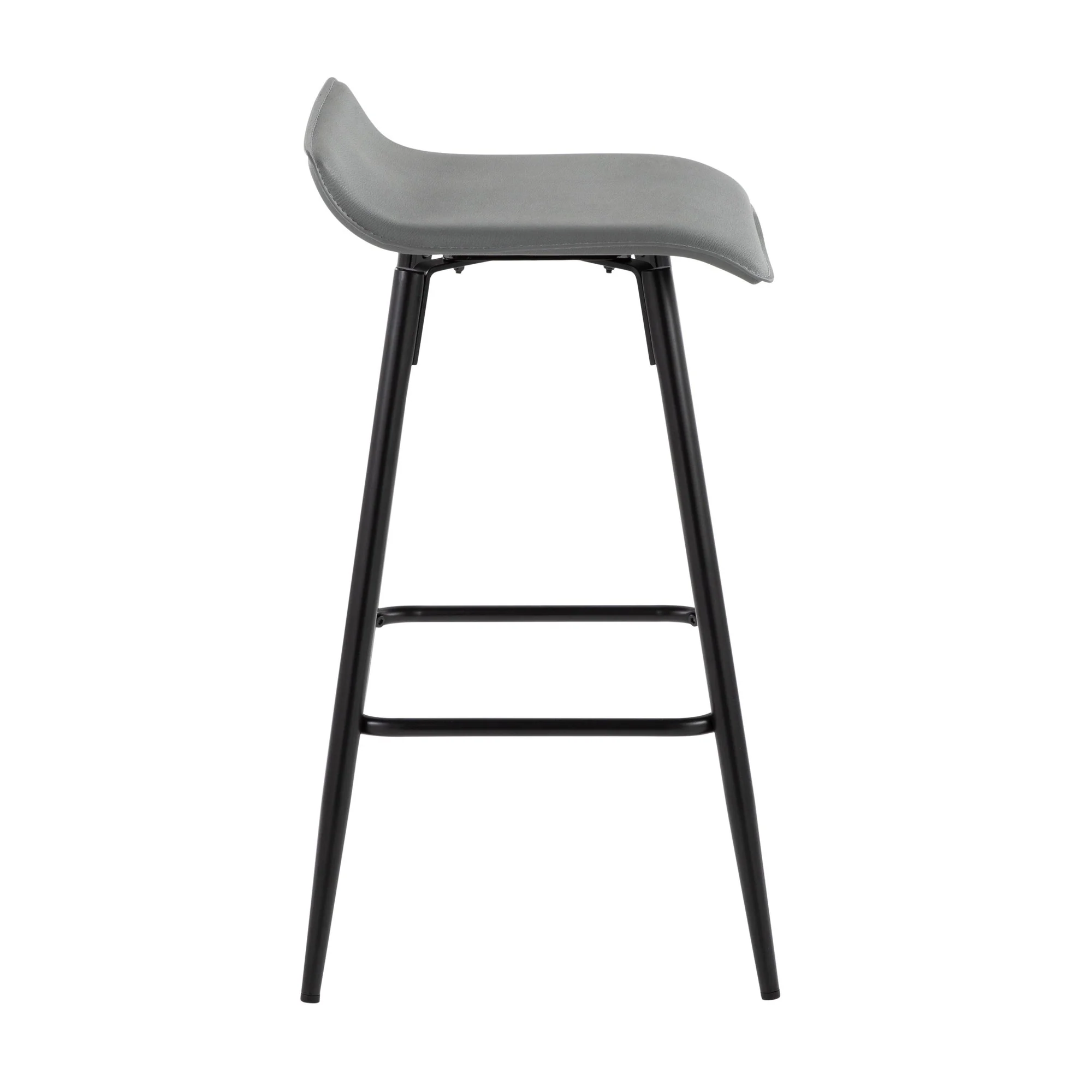 Ale Fixed Height Counter Stool - Set of 2 Gray By LumiSource - Image 6