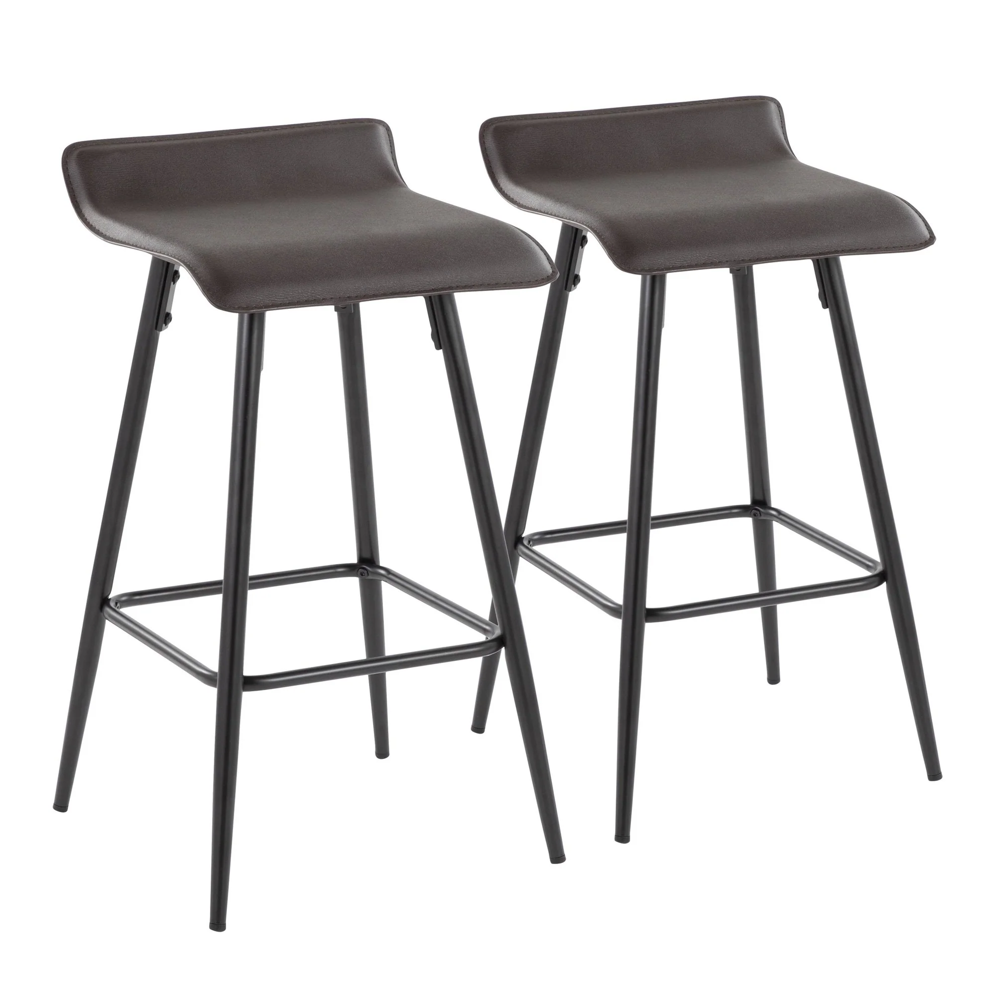 Ale Fixed Height Counter Stool - Set of 2 Gray By LumiSource - Image 9