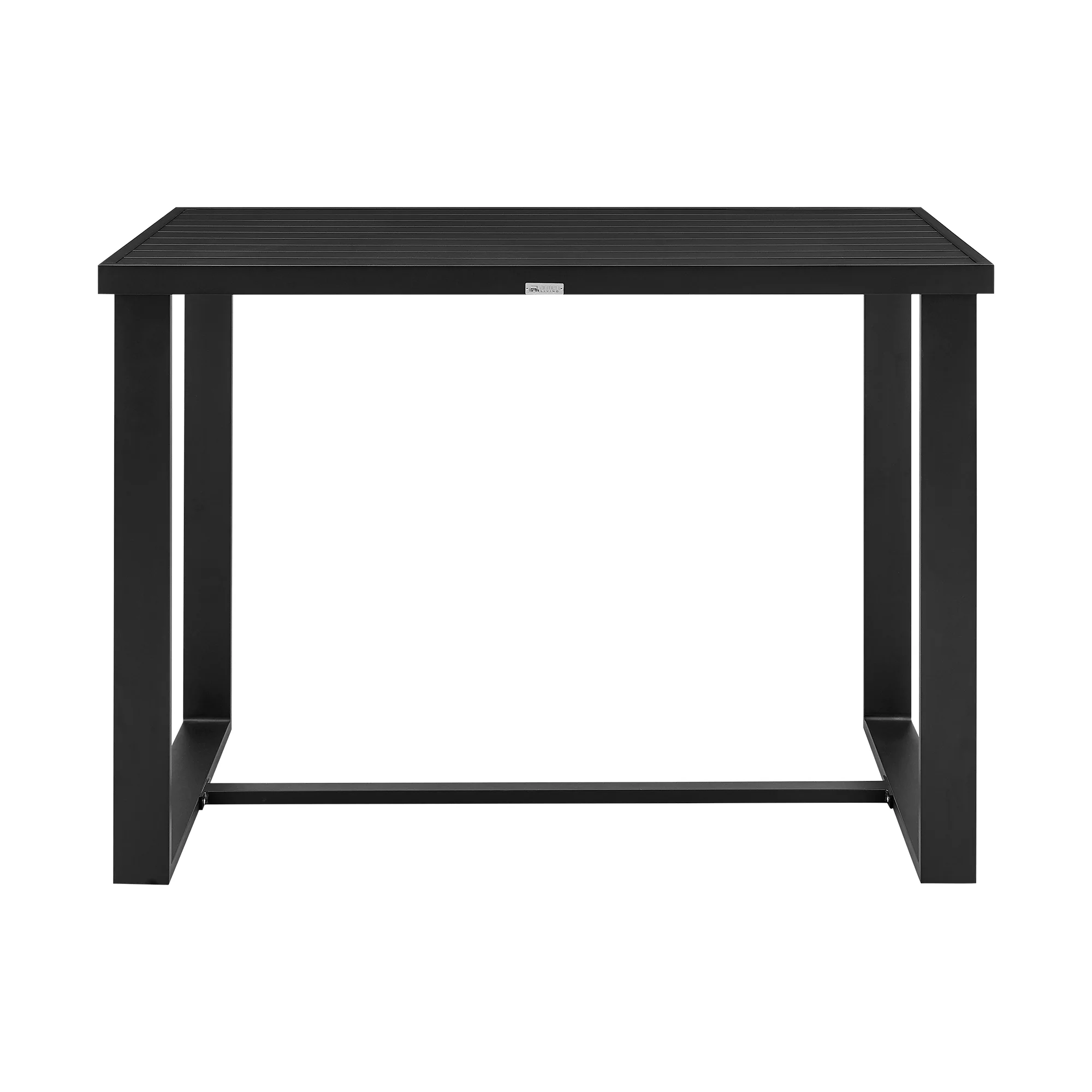 Alegria Outdoor Patio 5-Piece Bar Table Set in Aluminum with Gray Rope and Cushions By Armen Living - Image 5