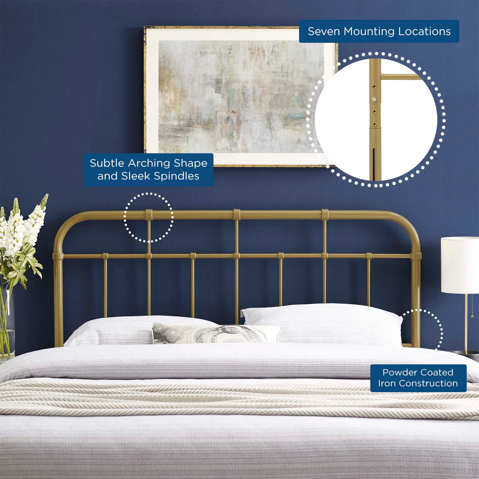Alessia Queen Metal Headboard By Modway - MOD-6162 - Image 10