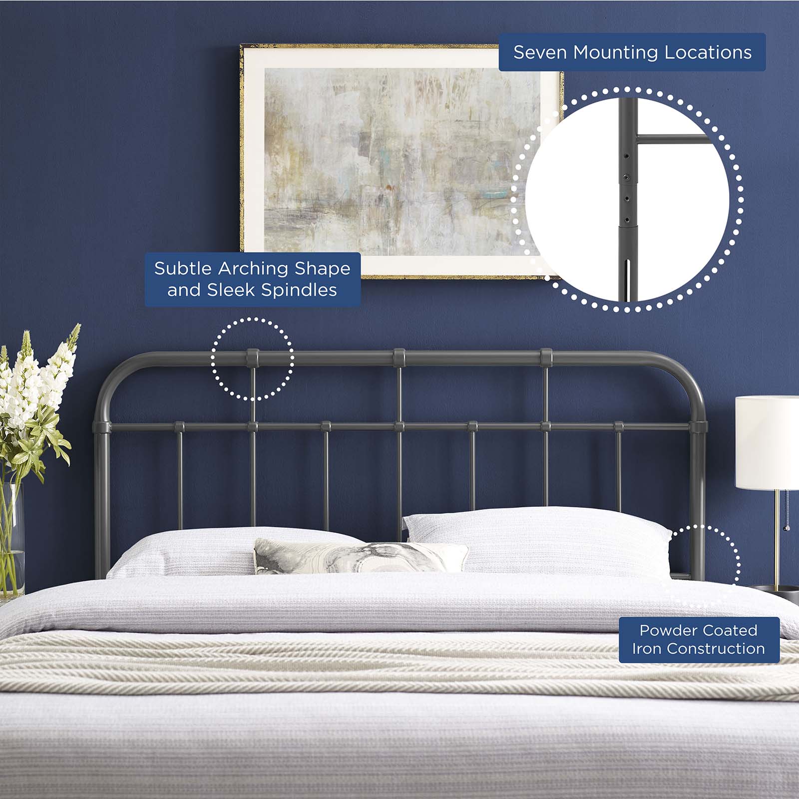 Alessia Queen Metal Headboard By Modway - MOD-6162 - Image 18
