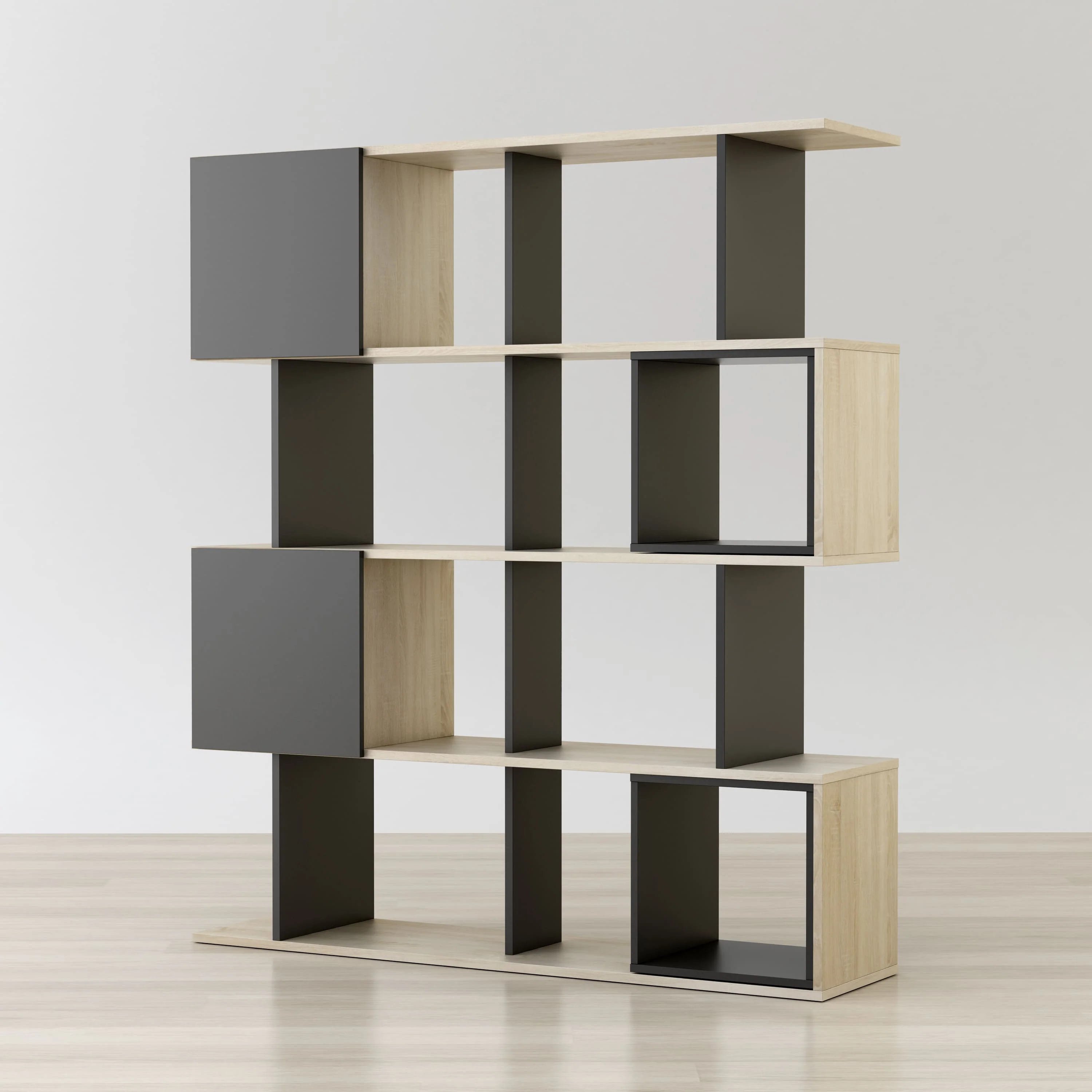 Alliance Geometric Bookcase By Anderson Teak - Image 3