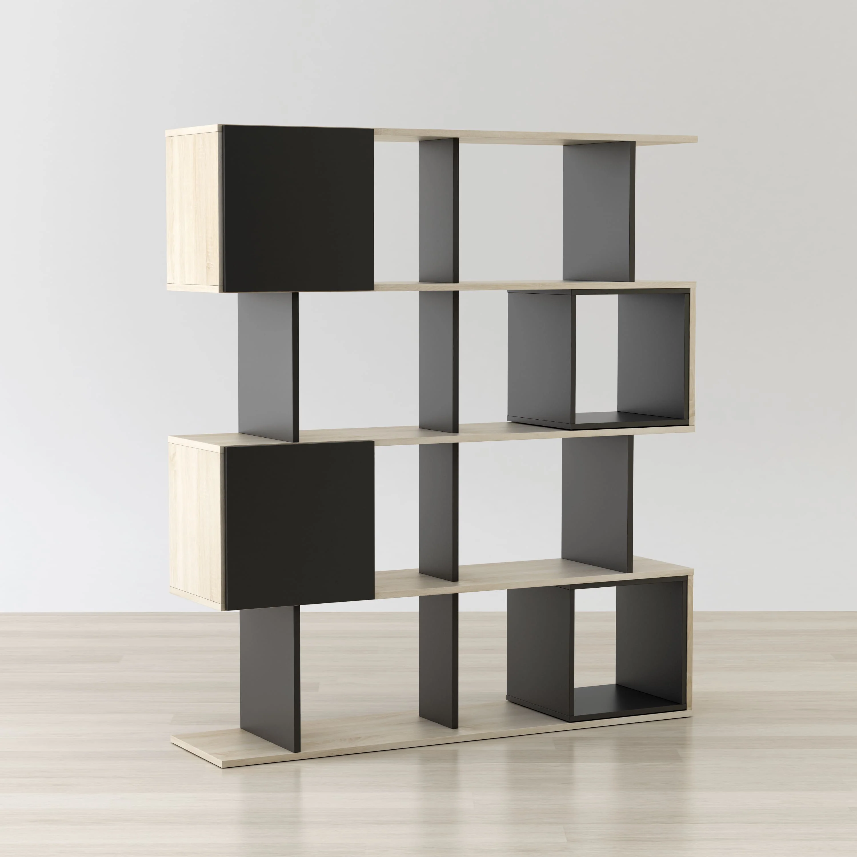 Alliance Geometric Bookcase By Anderson Teak - Image 4
