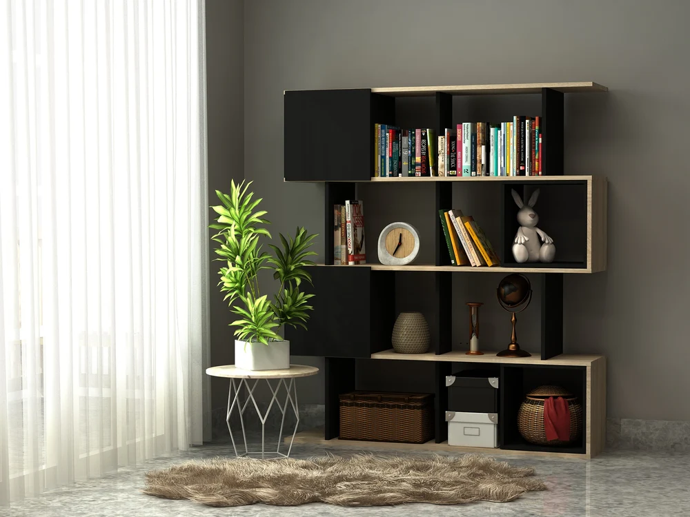 Alliance Geometric Bookcase By Anderson Teak - Image 8