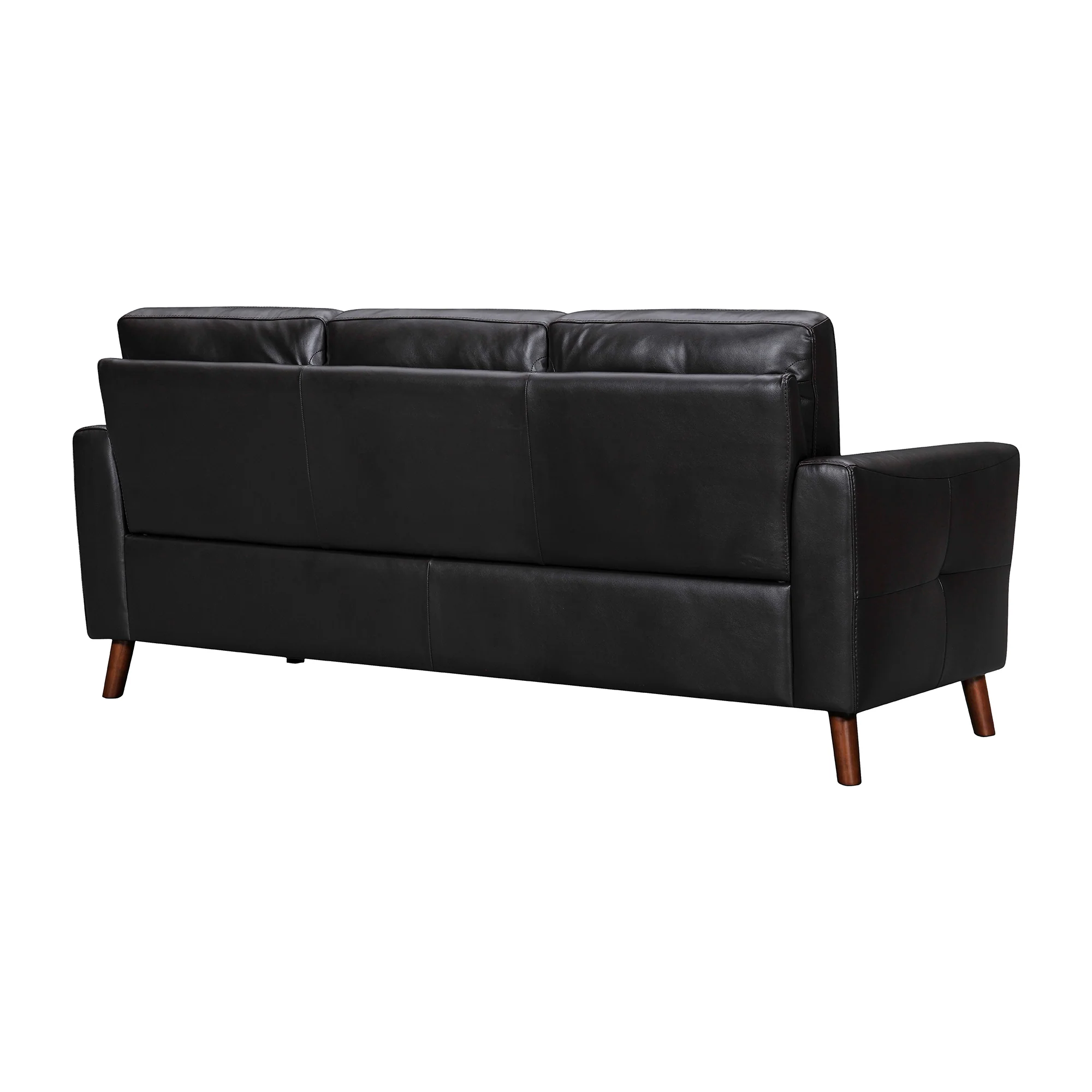 Almafi 82" Dove Gray Leather Sofa By Armen Living - Image 13