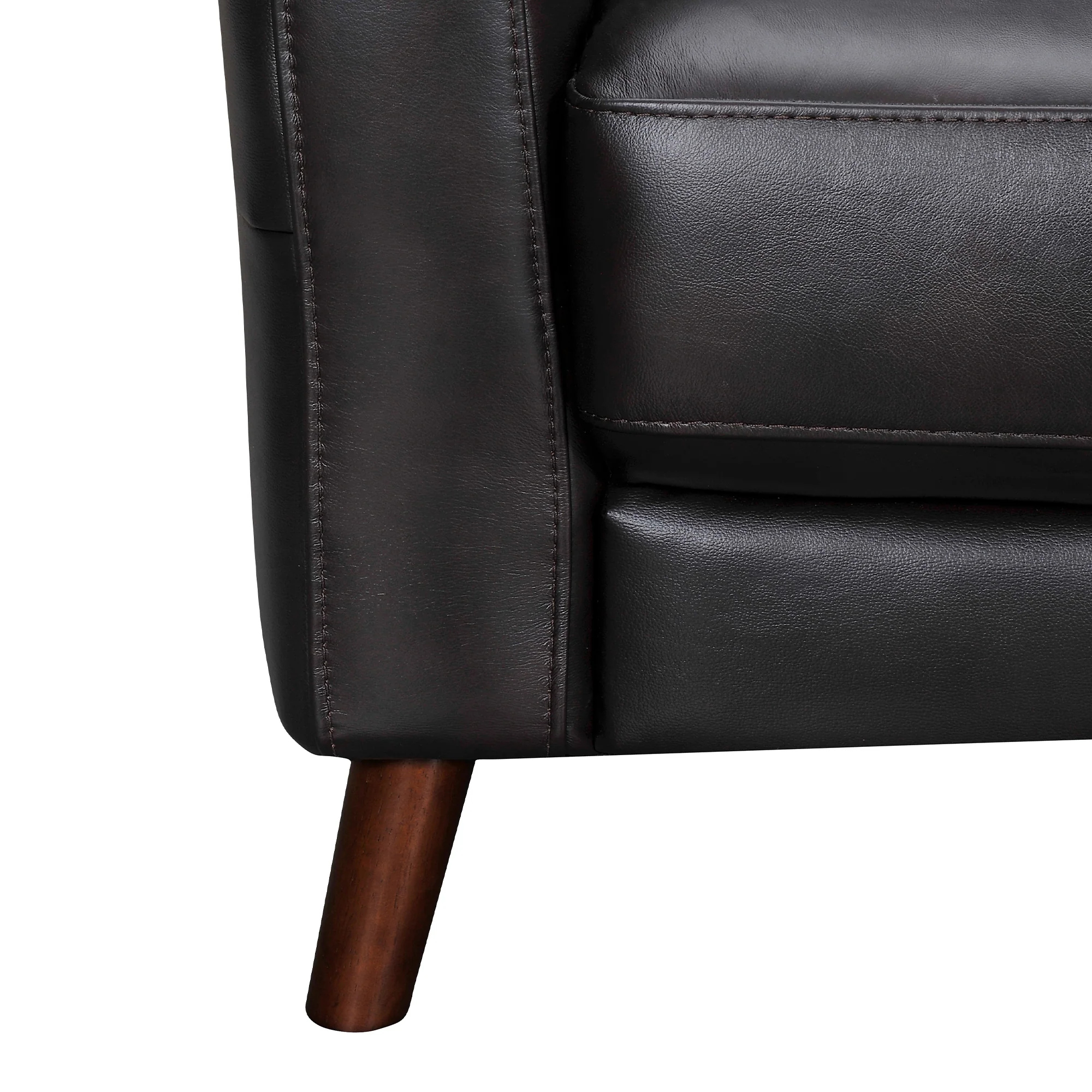 Almafi 82" Dove Gray Leather Sofa By Armen Living - Image 14