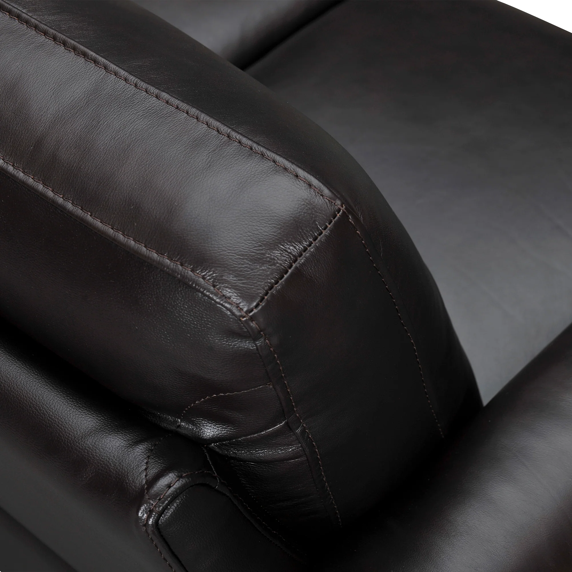 Almafi 82" Dove Gray Leather Sofa By Armen Living - Image 16