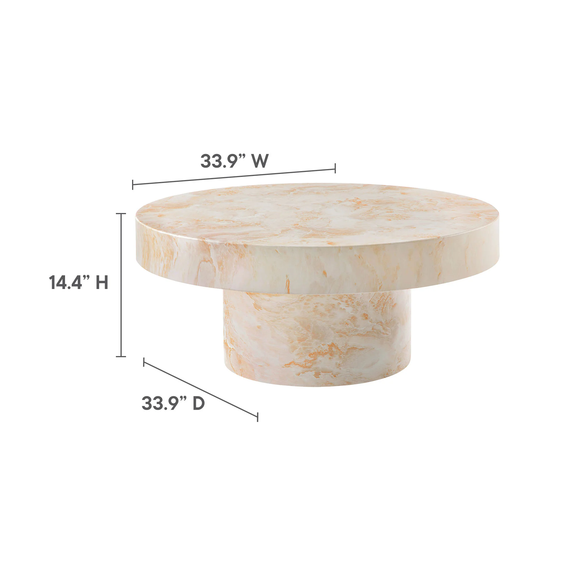 Alora Indoor - Outdoor Patio Concrete Round Coffee Table by Modway - Image 11