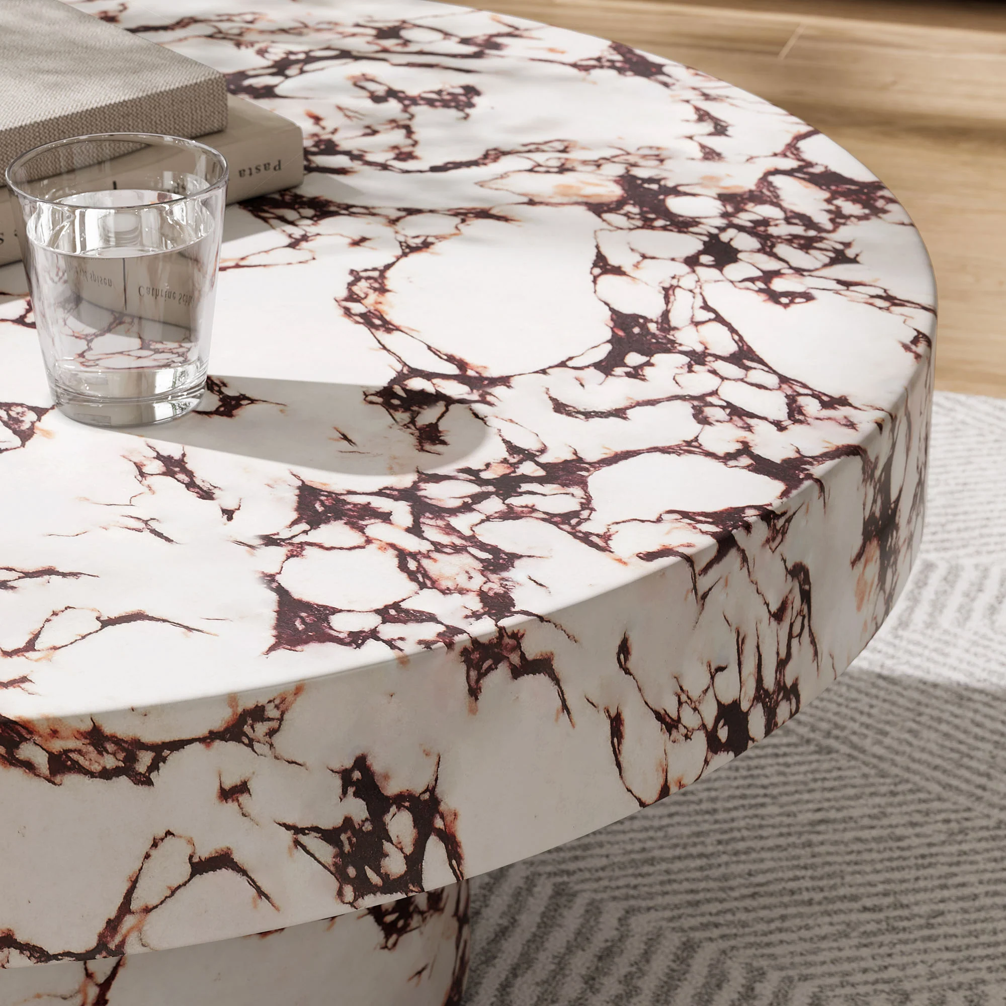 Alora Indoor - Outdoor Patio Concrete Round Coffee Table by Modway - Image 18