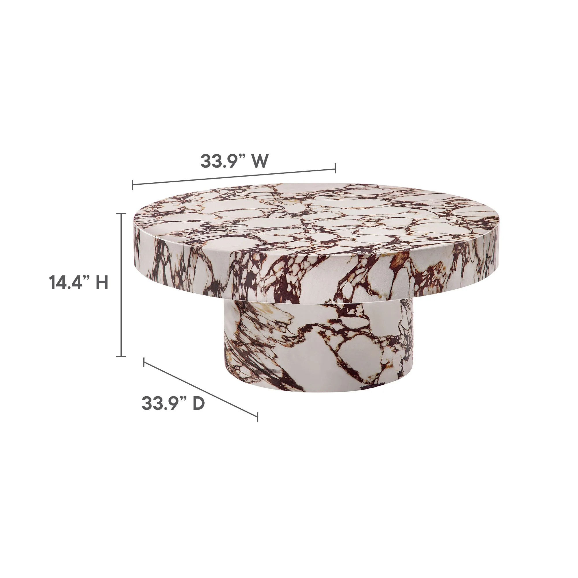 Alora Indoor - Outdoor Patio Concrete Round Coffee Table by Modway - Image 23