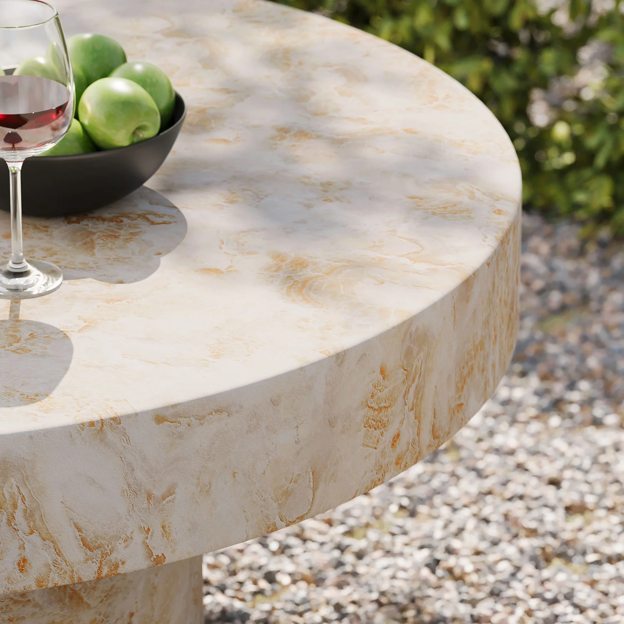 Alora Indoor - Outdoor Patio Concrete Round Coffee Table by Modway - Image 8
