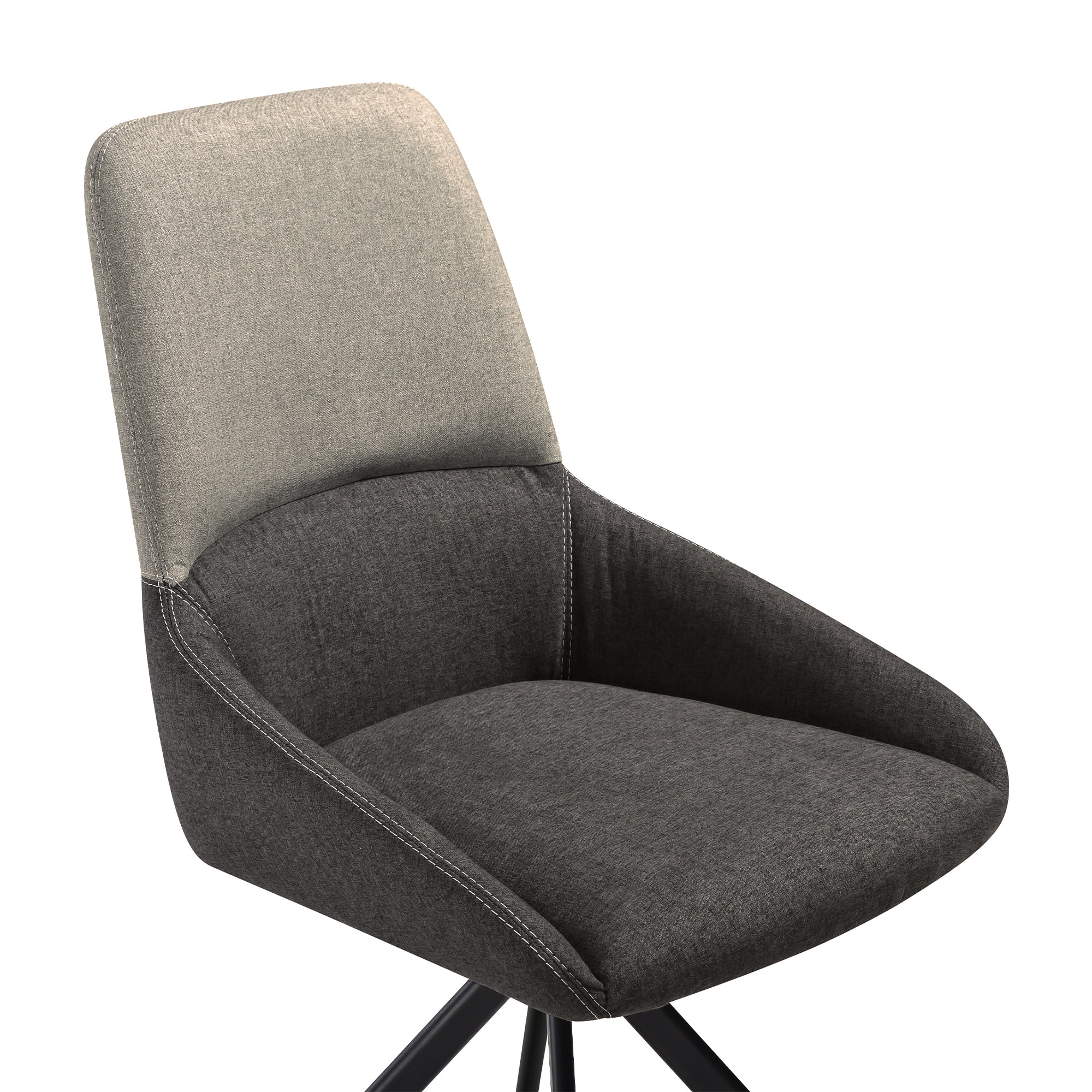 Alora Maverick 7 Piece Extendable Dining Set with Two-Tone Gray Fabric Chairs By Armen Living - Image 7