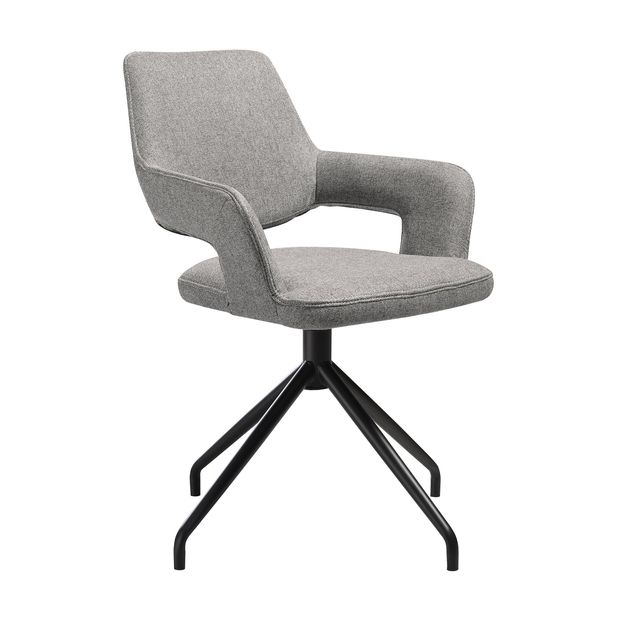 Alora Penny 5 Piece Extendable Dining Set with Gray Fabric Chairs By Armen Living - Image 3