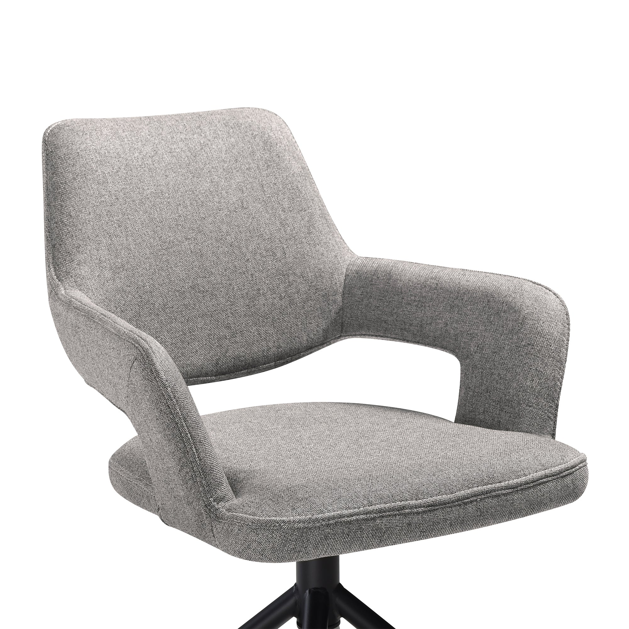 Alora Penny 5 Piece Extendable Dining Set with Gray Fabric Chairs By Armen Living - Image 7