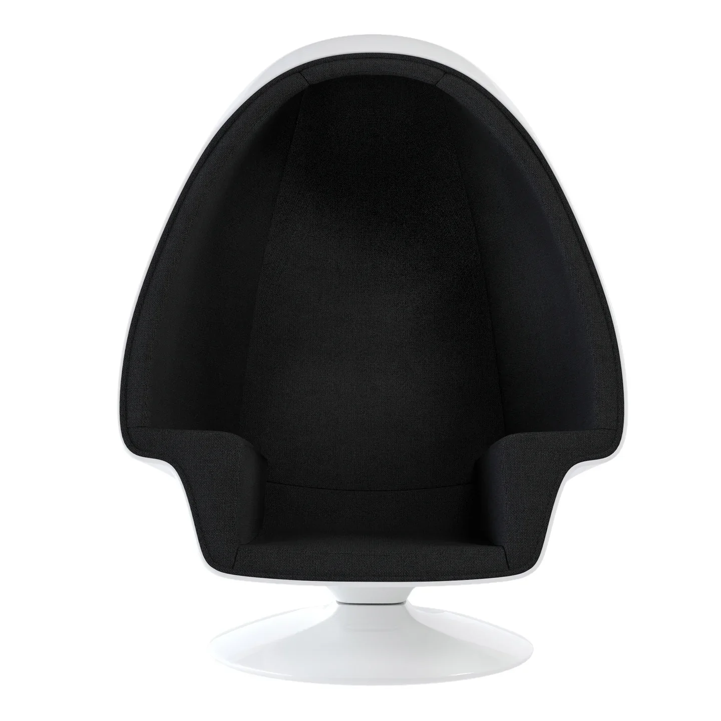 Alpha Egg Chair & Ottoman, Black By World Modern Design - Image 5