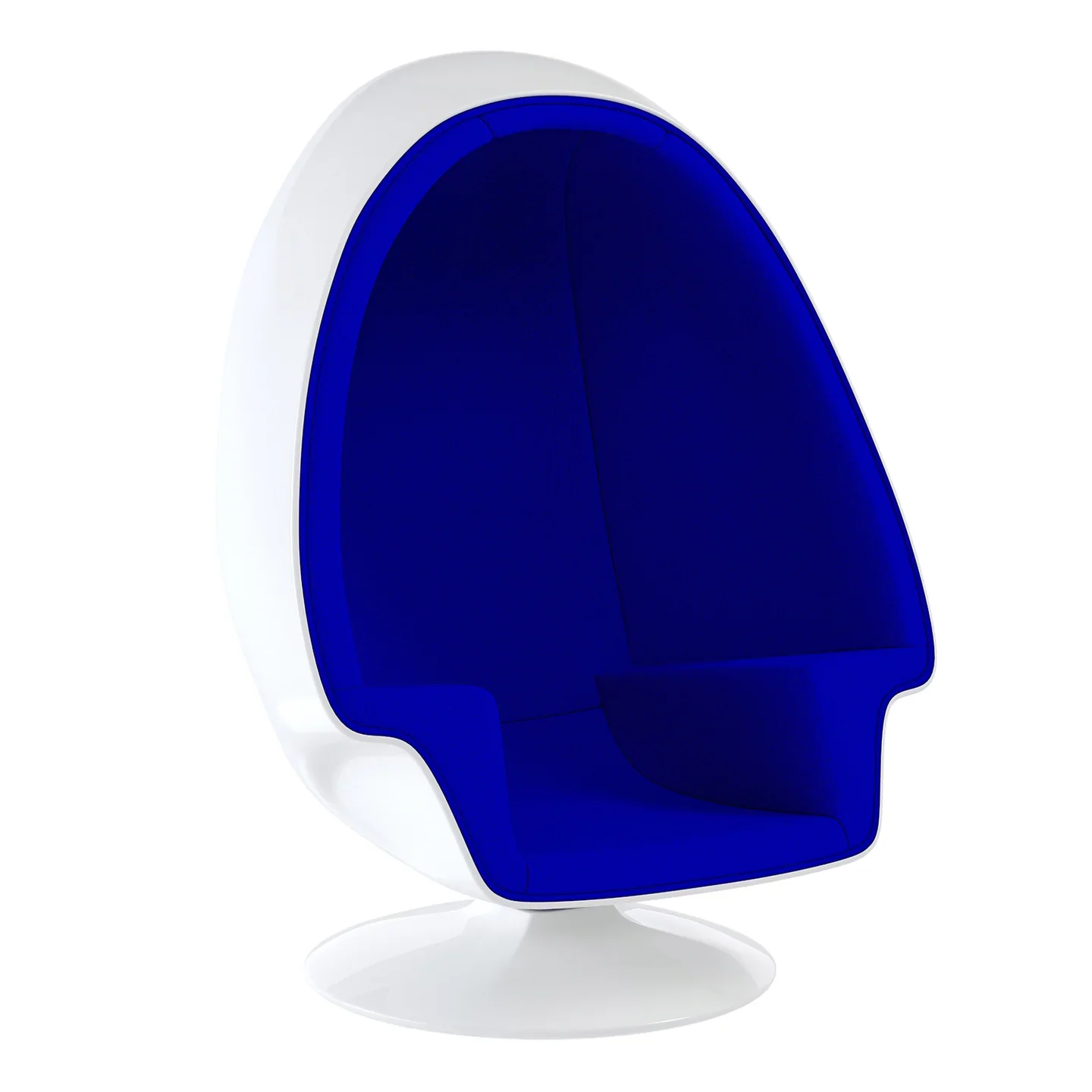 Alpha Egg Chair & Ottoman, Blue By World Modern Design - Image 2