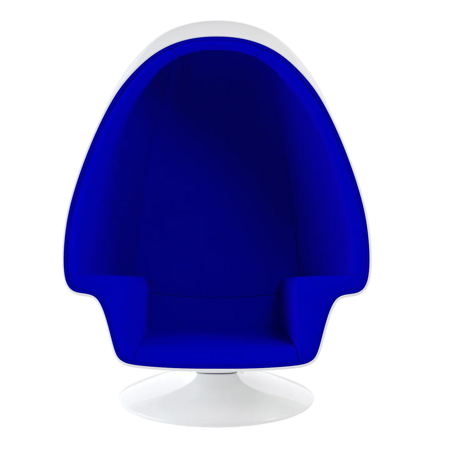 Alpha Egg Chair & Ottoman, Blue By World Modern Design - Image 4