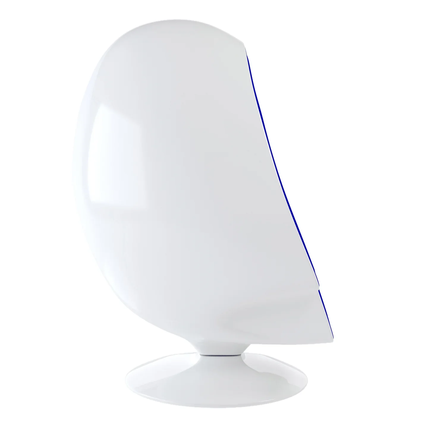 Alpha Egg Chair & Ottoman, Blue By World Modern Design - Image 5