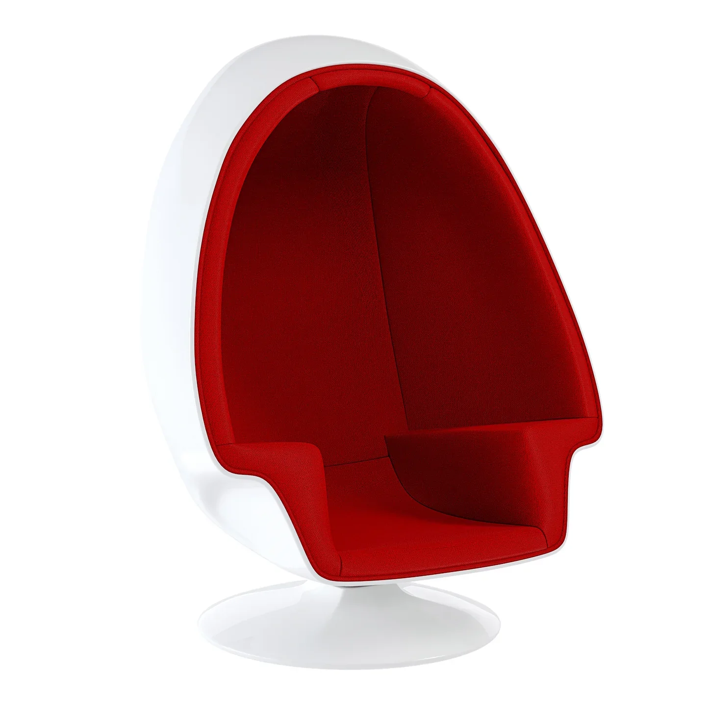 Alpha Egg Chair & Ottoman, Red By World Modern Design - Image 2