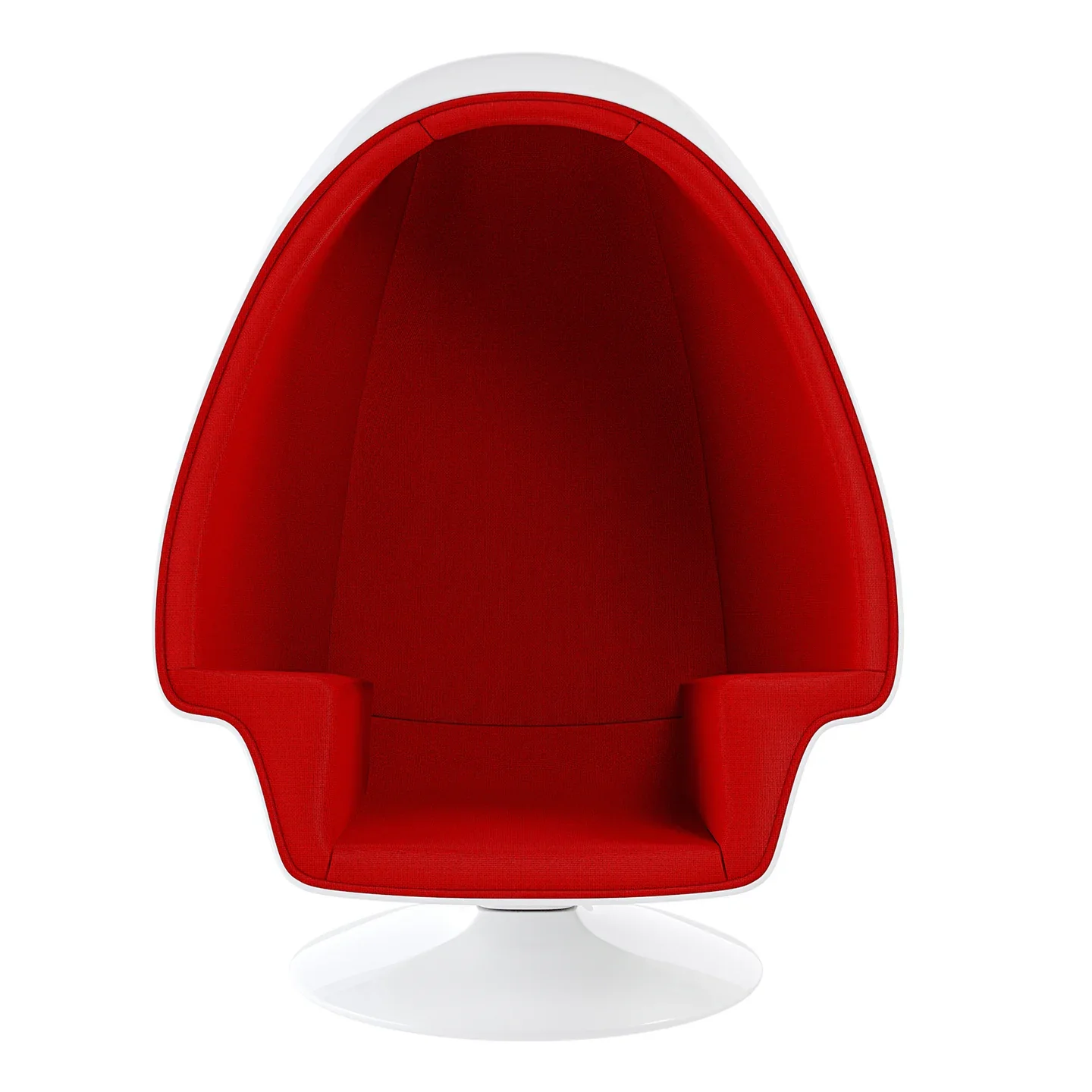 Alpha Egg Chair & Ottoman, Red By World Modern Design - Image 4